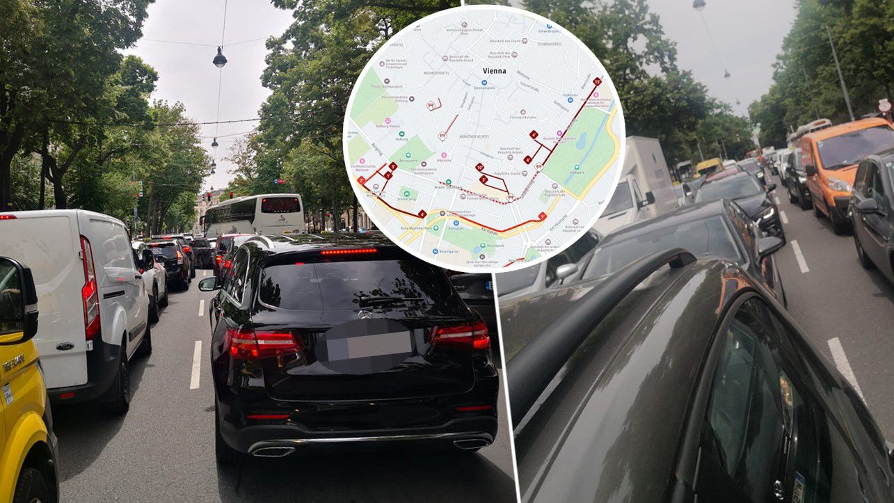 Die Fahrt über den Wiener Ring mutiert für viele Autofahrer zur Geduldsprobe.