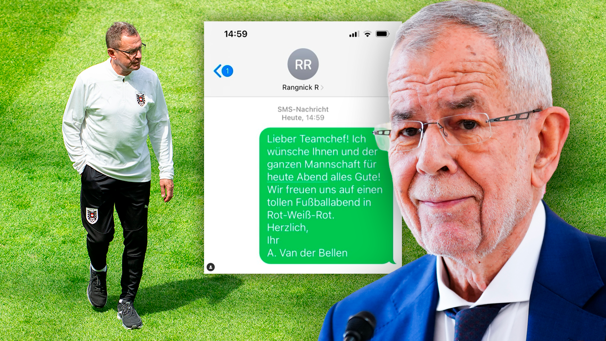 Van der Bellen drückt Rangnick und der ÖFB-Elf gegen Polen fest die Daumen.