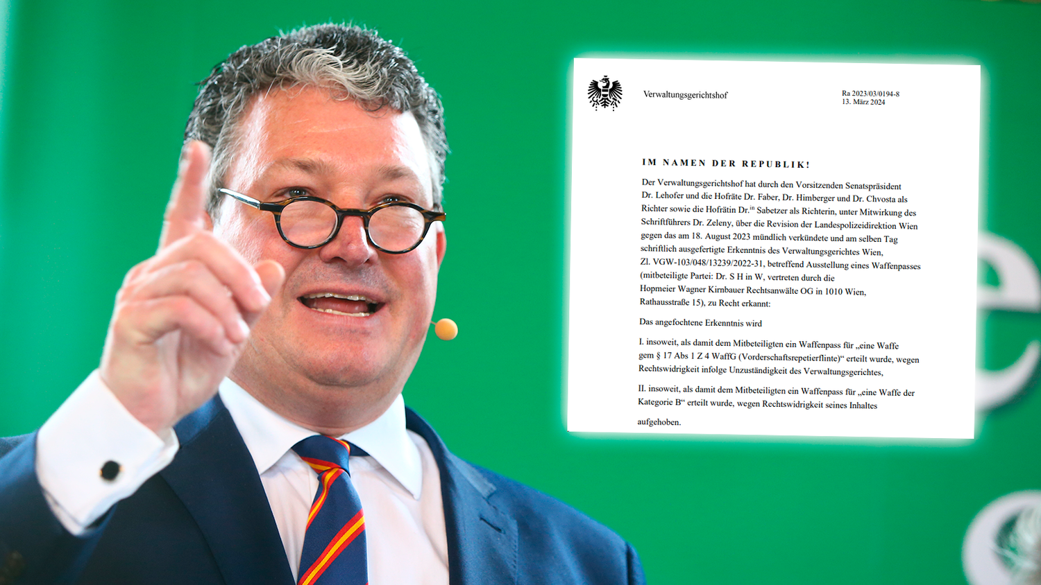 Aufgrund eines höchstgerichtlichen Urteils ist der Zoo-Direktor seine Waffen los – vorerst. 