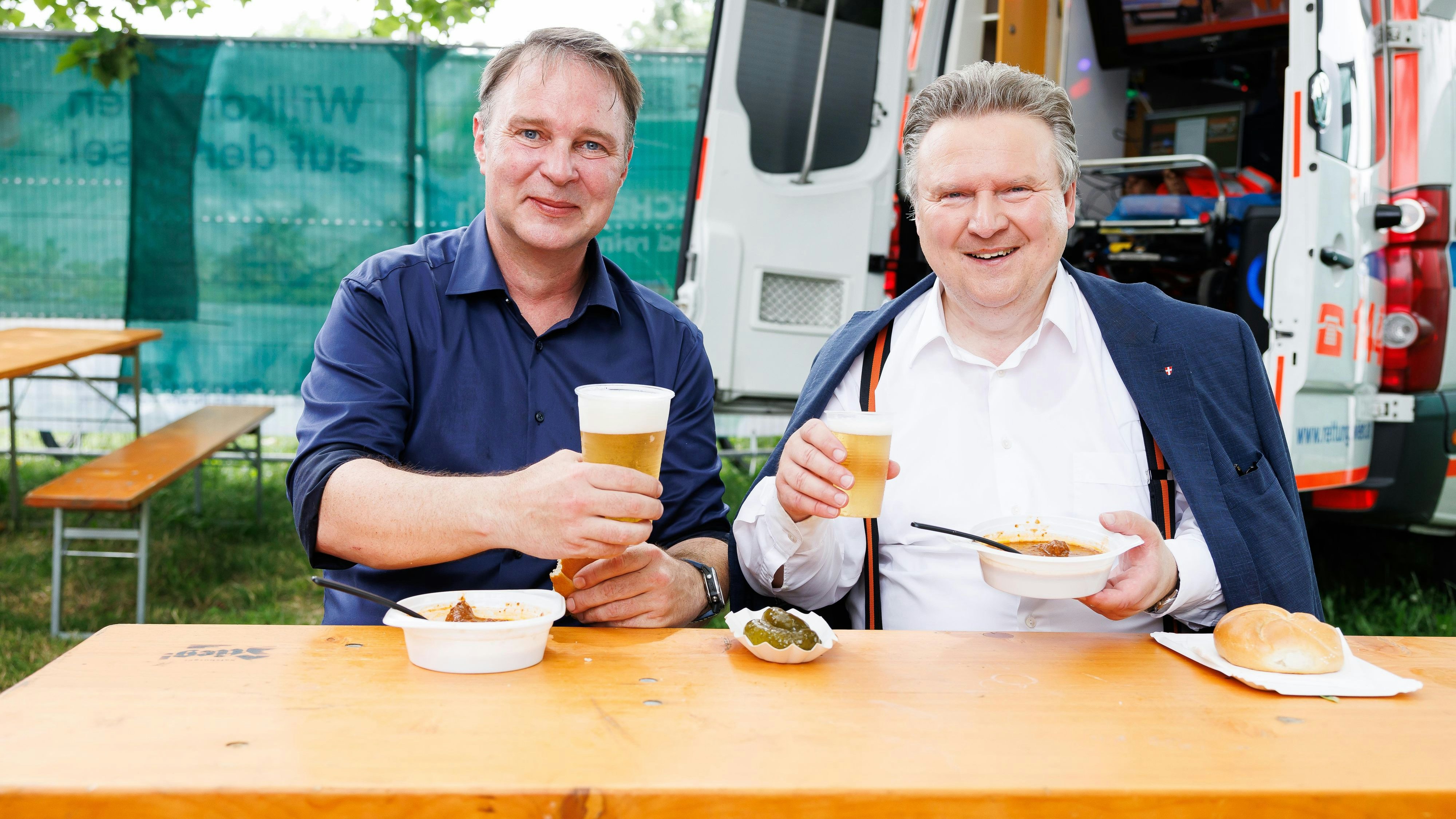 Donauinsel-Begabungen: SPÖ-Chef Andreas Babler und Wiens Bürgermeister Michael Ludwig 