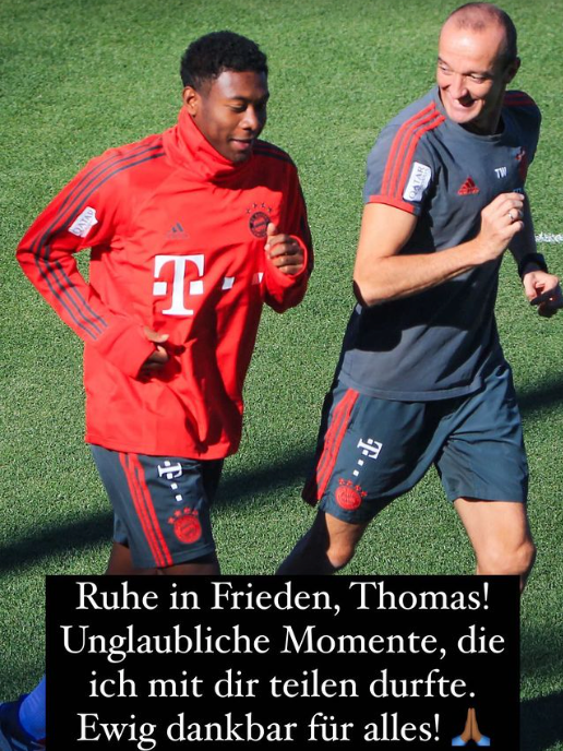 Der Post von David Alaba auf Instagram.