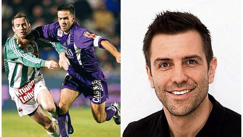 Einst und jetzt: Michi Wagner zauberte als Spieler bei der Austria, jetzt will er ihr unternehmerisch helfen.