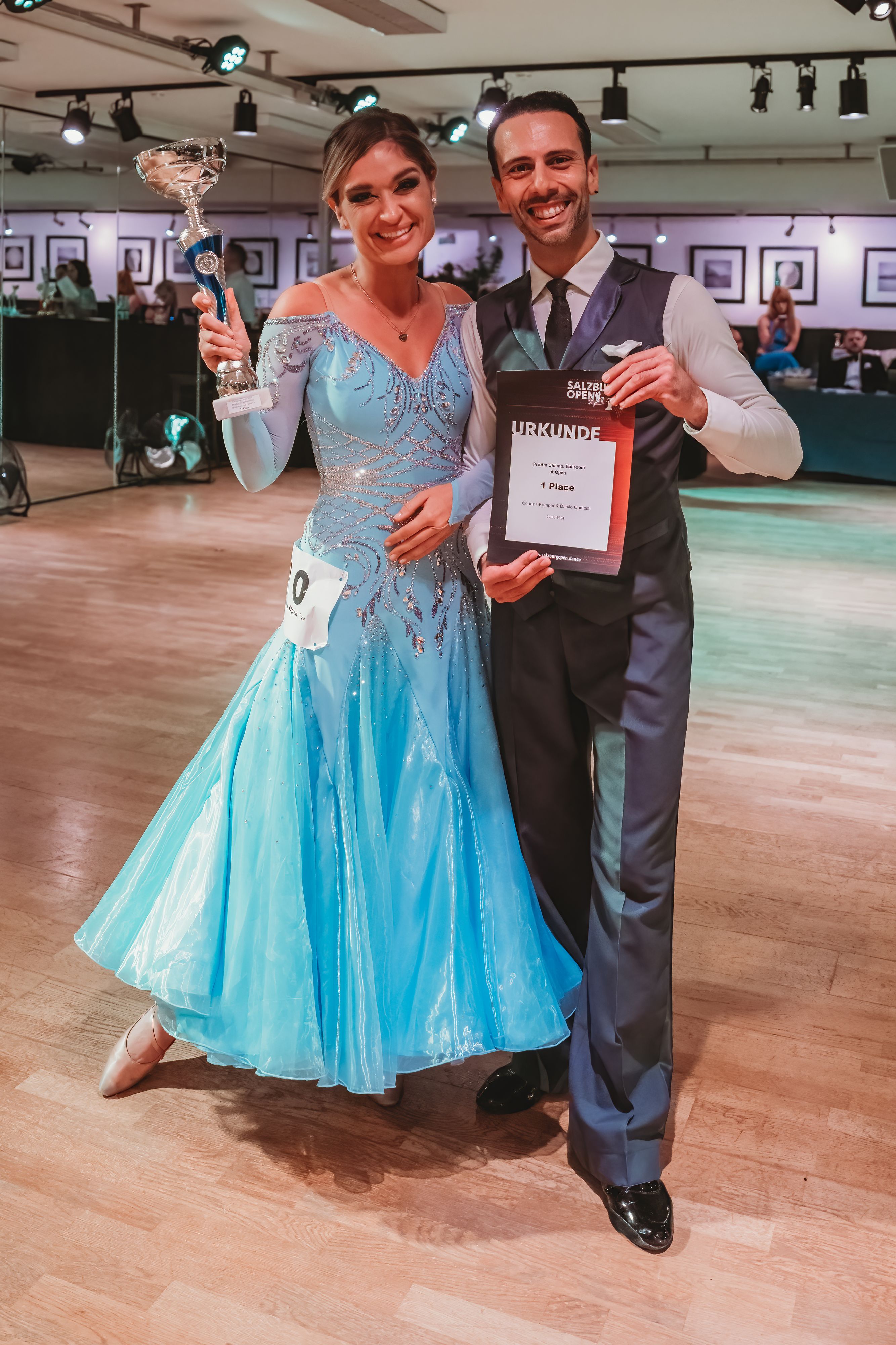 Holten sich den Titel: Corinna Kamper und Danilo Campisi