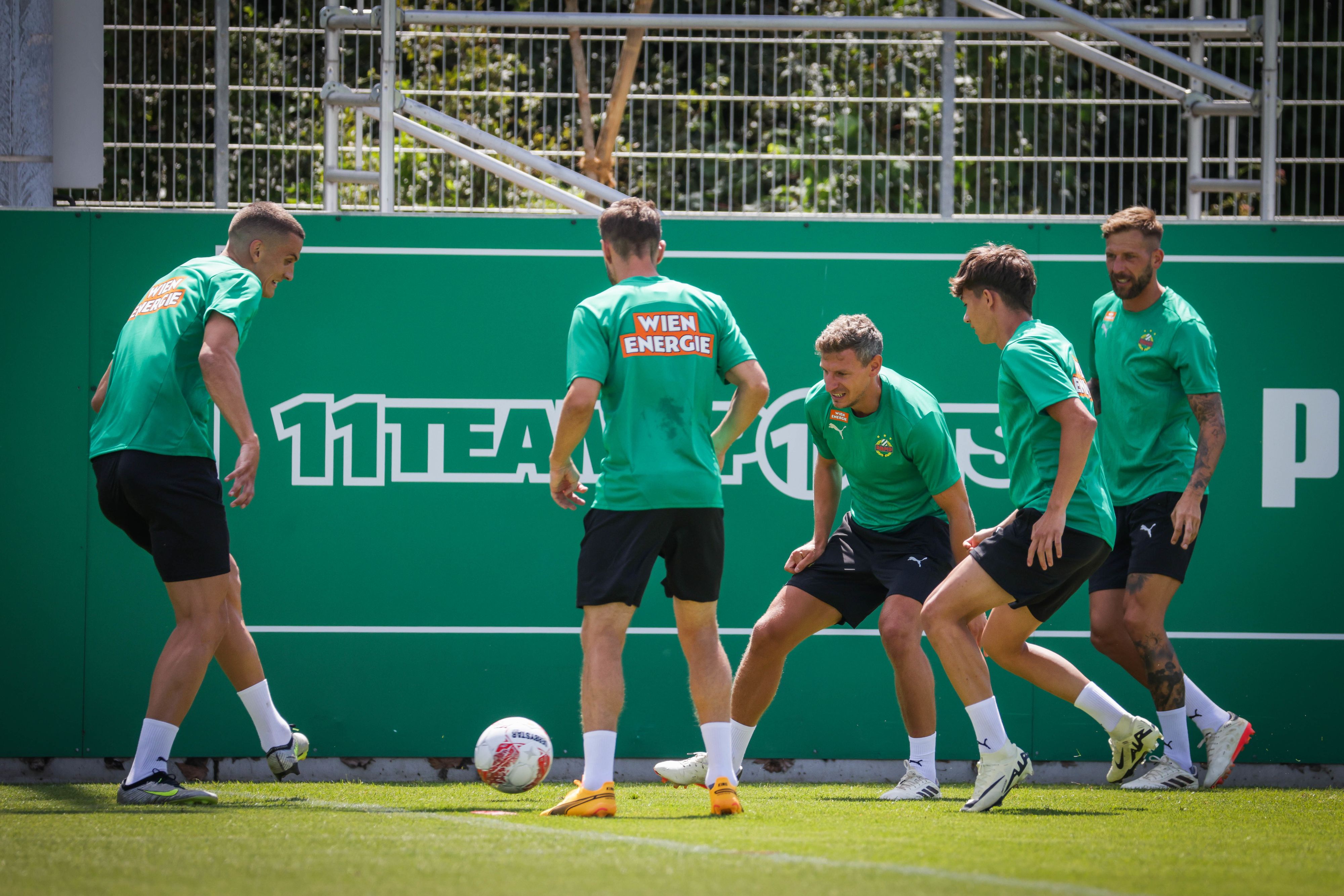 Rapid bestritt am Montag das erste Training.