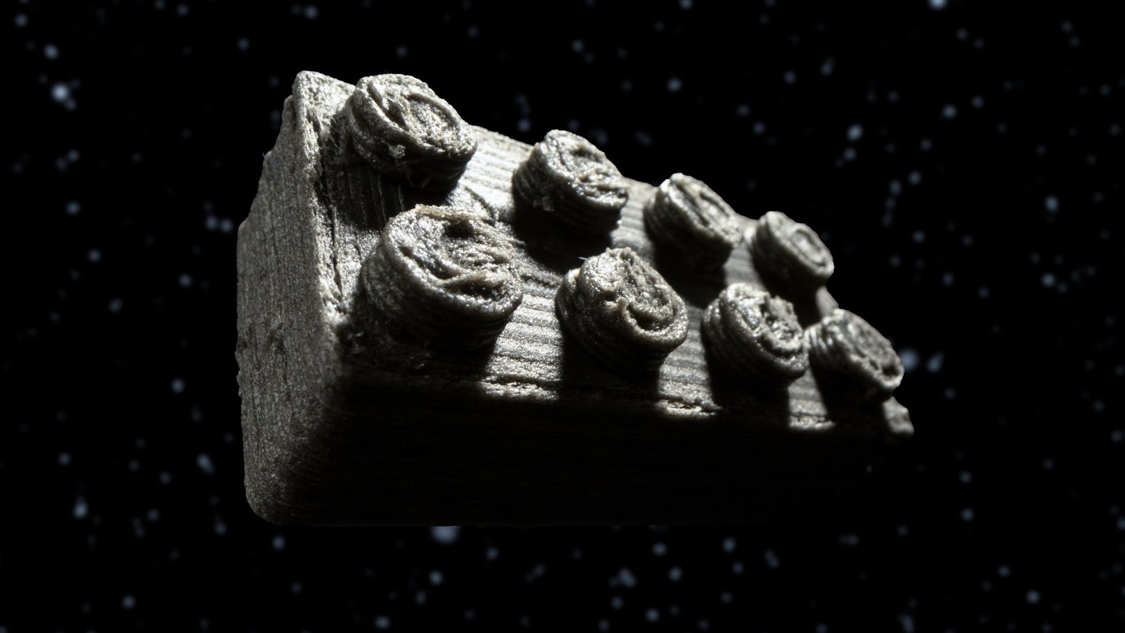 Ein LEGO Space Brick aus Meteoritenstaub