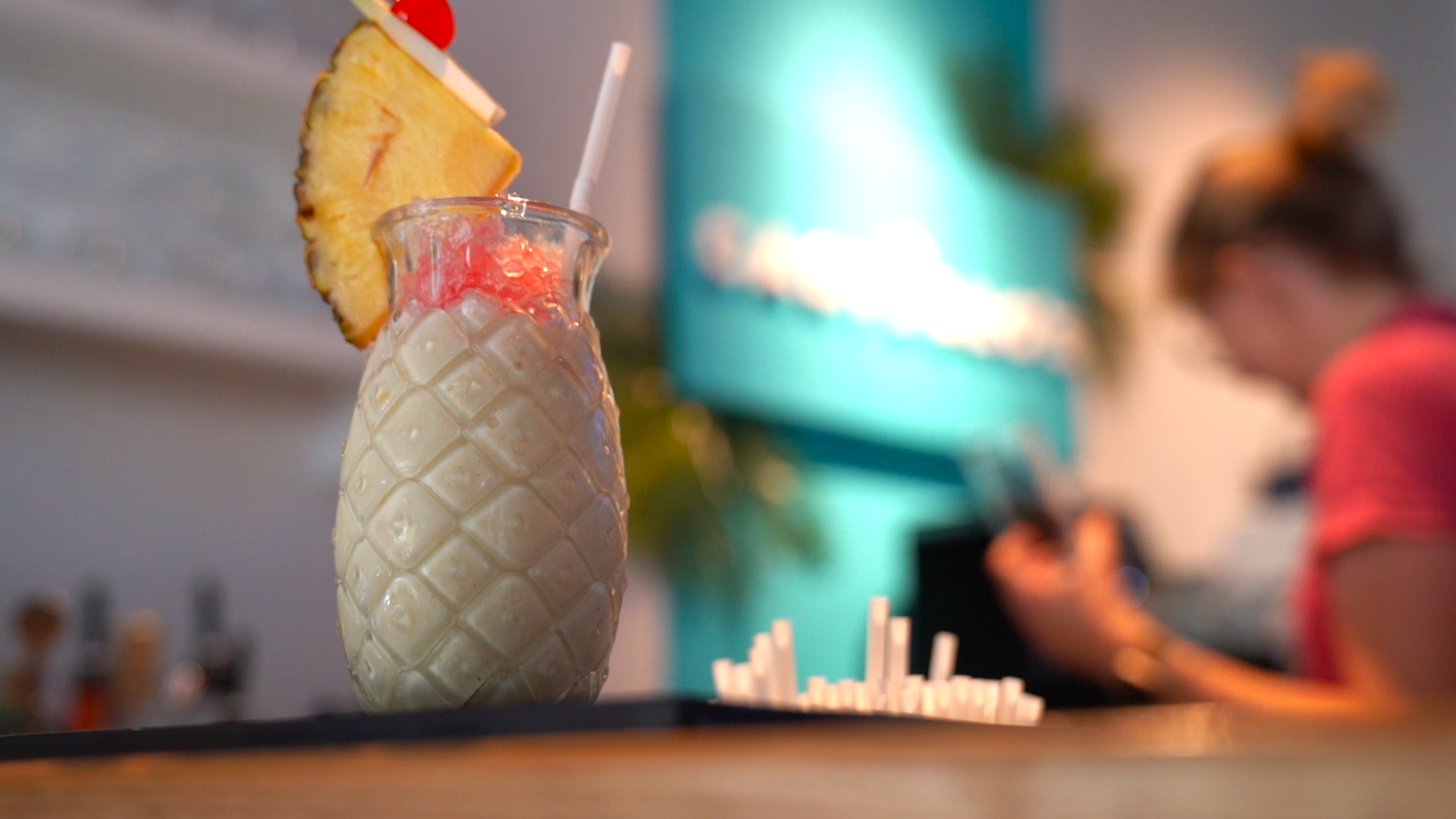 Der erfrischende Eis Piña Colada bei Castillo's