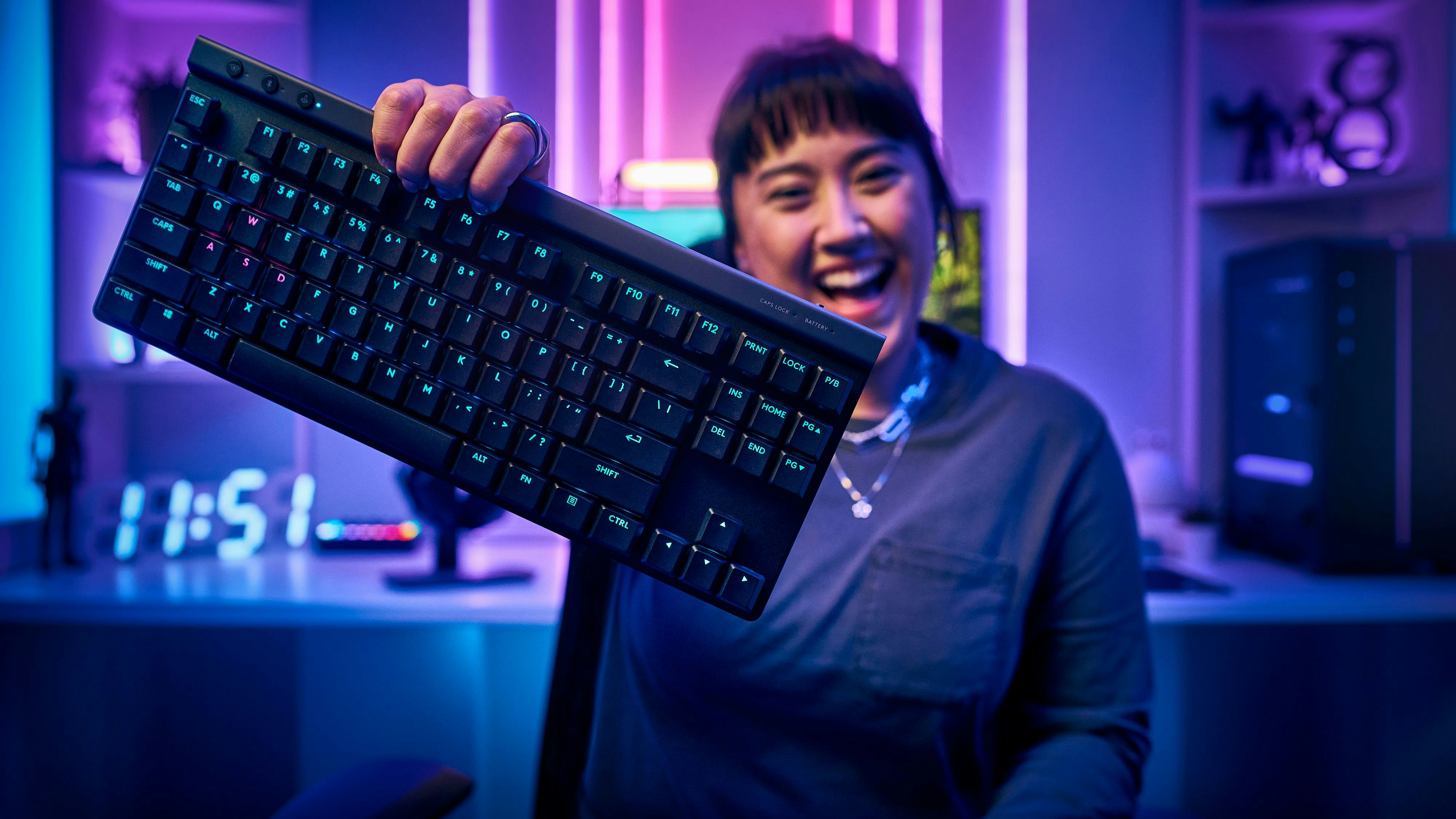 Die neue Logitech G515 - flache Tastatur für Gamer.