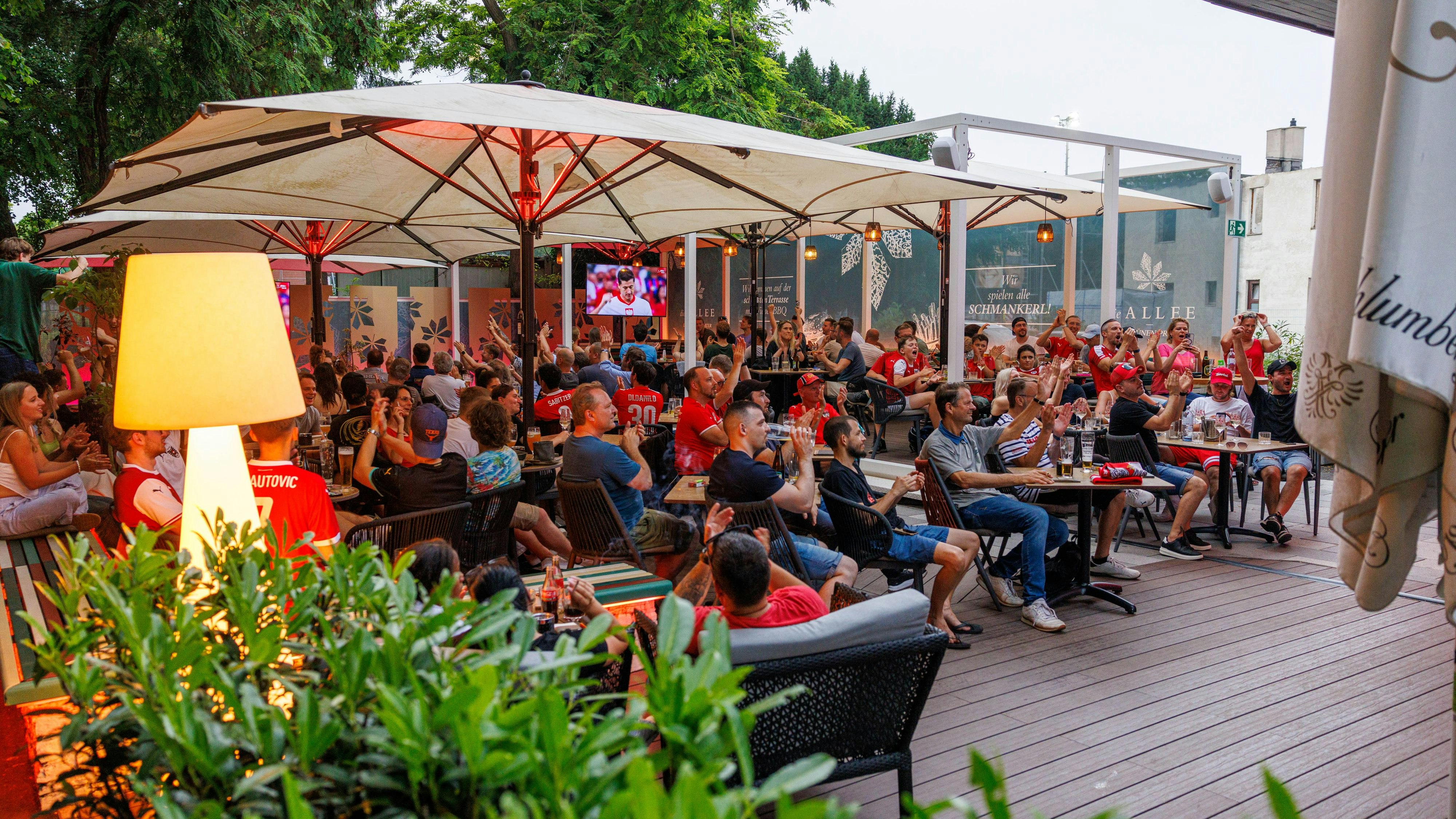 Gute Stimmung beim Österreichspiel!