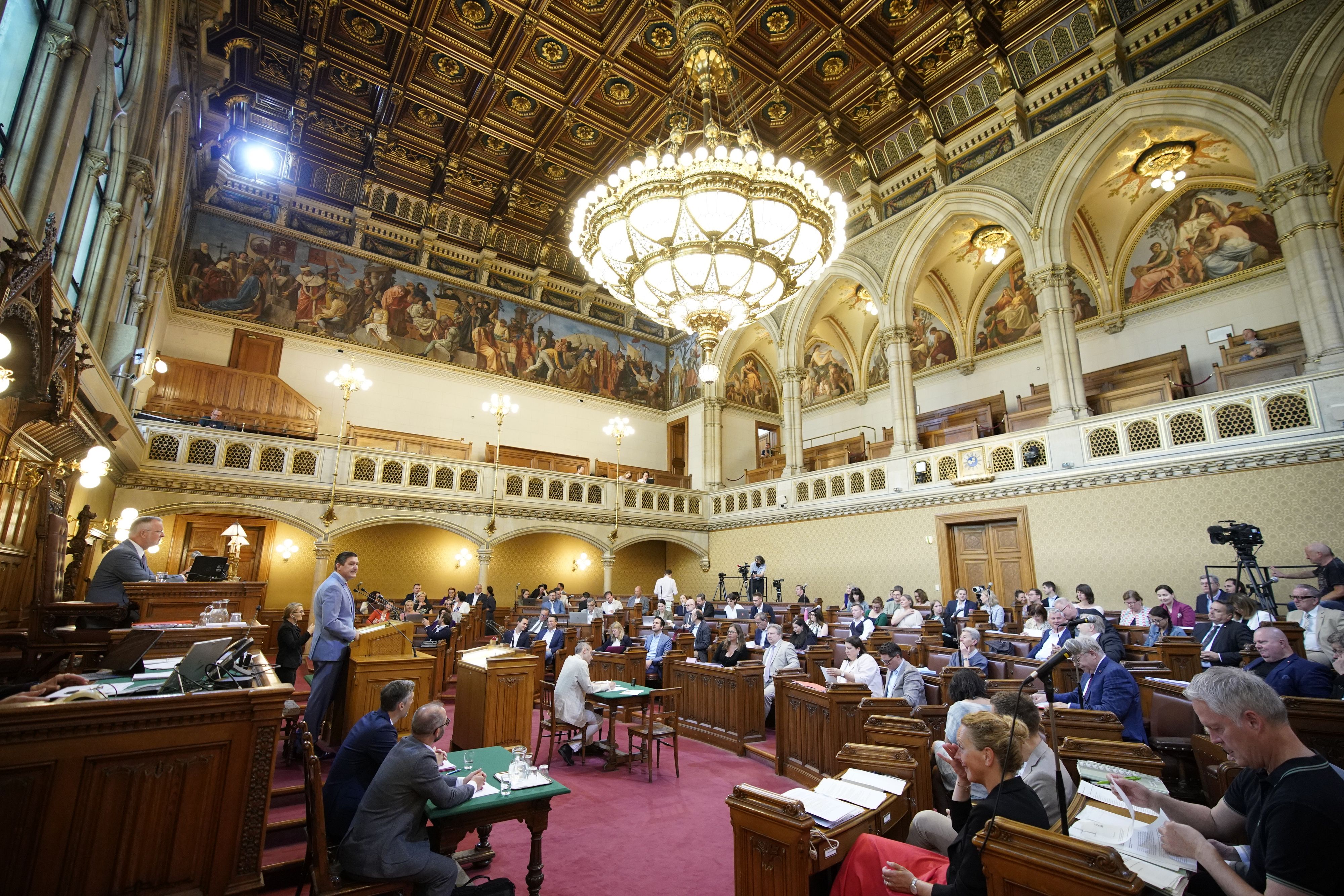 Gemeinderatssitzung im Wiener Rathaus.