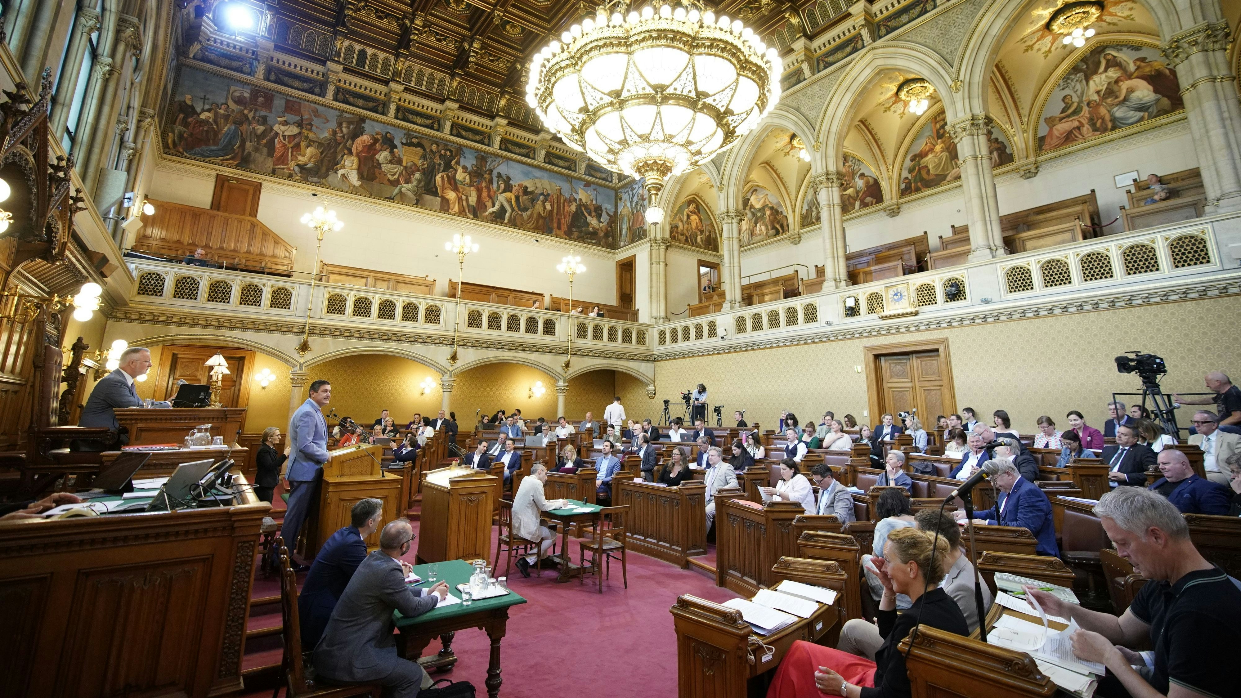 Gemeinderatssitzung im Wiener Rathaus am 26. Juni. 