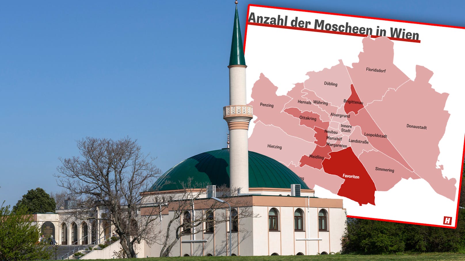 108 Moscheen in Wien – dieser Bezirk hat die meisten