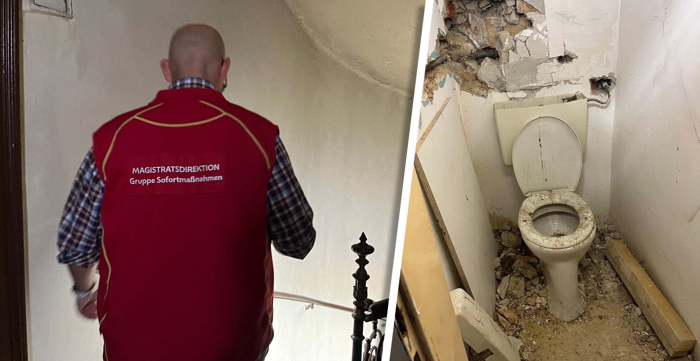 Bei der Durchsuchung der Gruppe Sofortmaßnahmen wurden schreckliche Hygienemängel festgestellt. Ein vermisstes Mädchen befand sich im Gebäude.