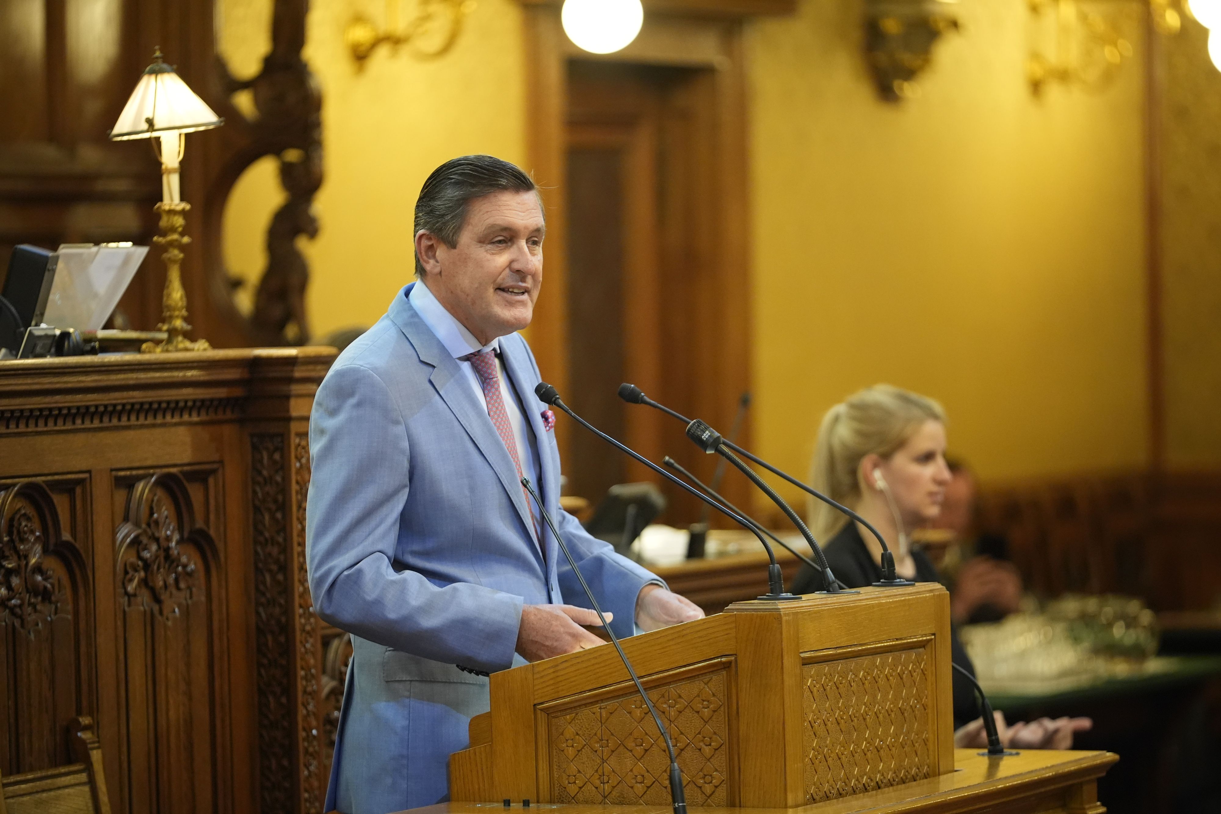 Finanzstadtrat Peter Hanke (SP) im Wiener Gemeinderat. 