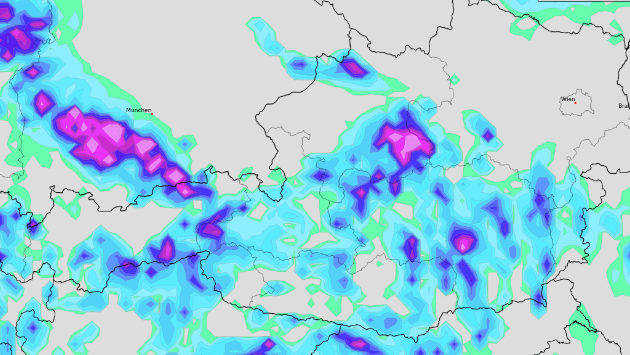 Heute.at - Karte zeigt, wo Sintflut-Gewitter in Österreich wütet