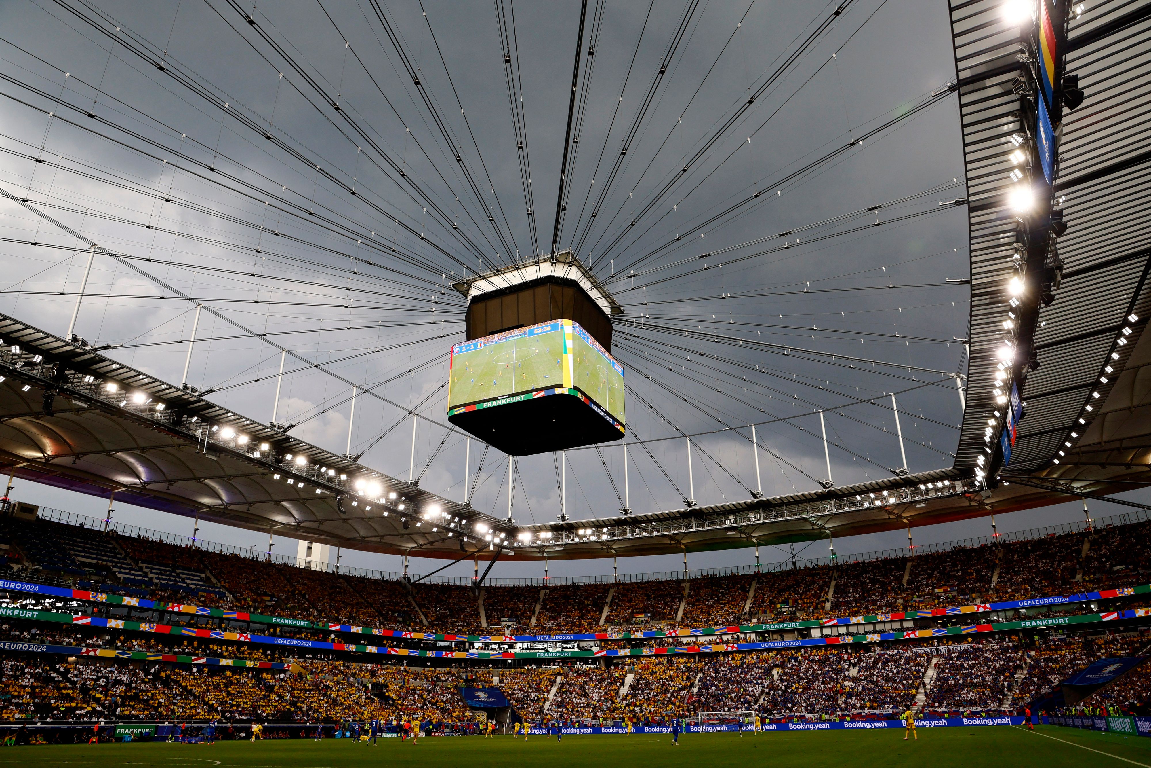 Eine riesige Gewitterwolte in Frankfurt. 