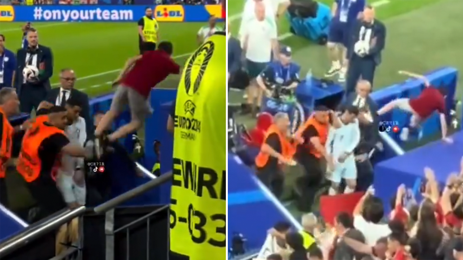 Heute.at - Das war knapp! Fan springt fast auf Superstar Ronaldo