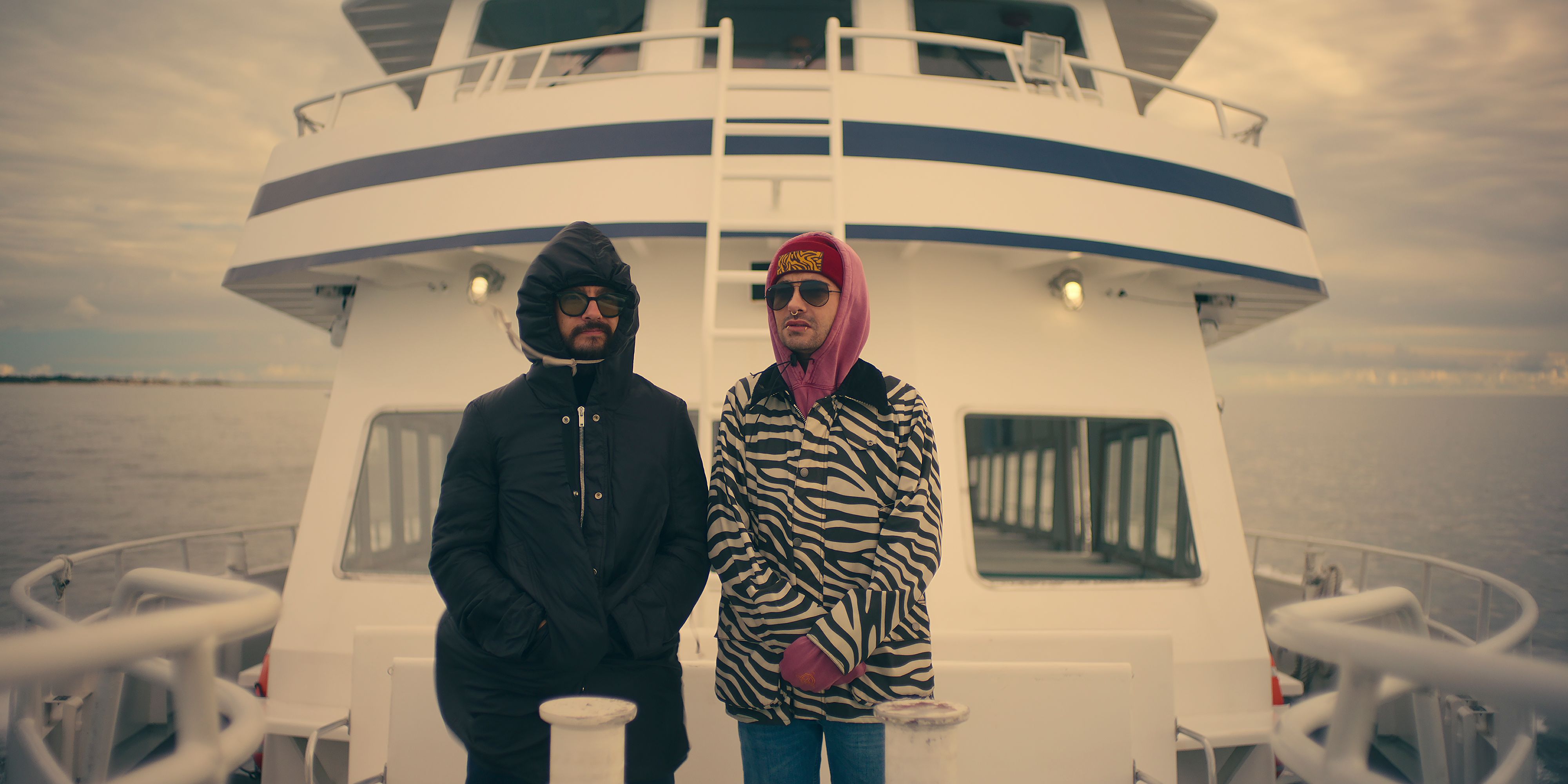 Tom and Bill Kaulitz on the set of Kaulitz & Kaulitz, Courtesy of Netflix 2024