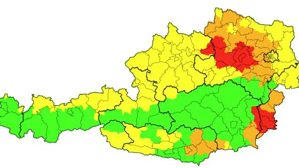 Die UWZ-Warnkarte um 16 Uhr.