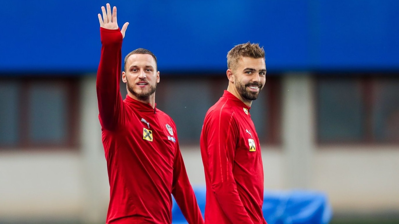2019 war Hinterseer zuletzt im ÖFB-Kader, hier winkt Marko Arnautovic