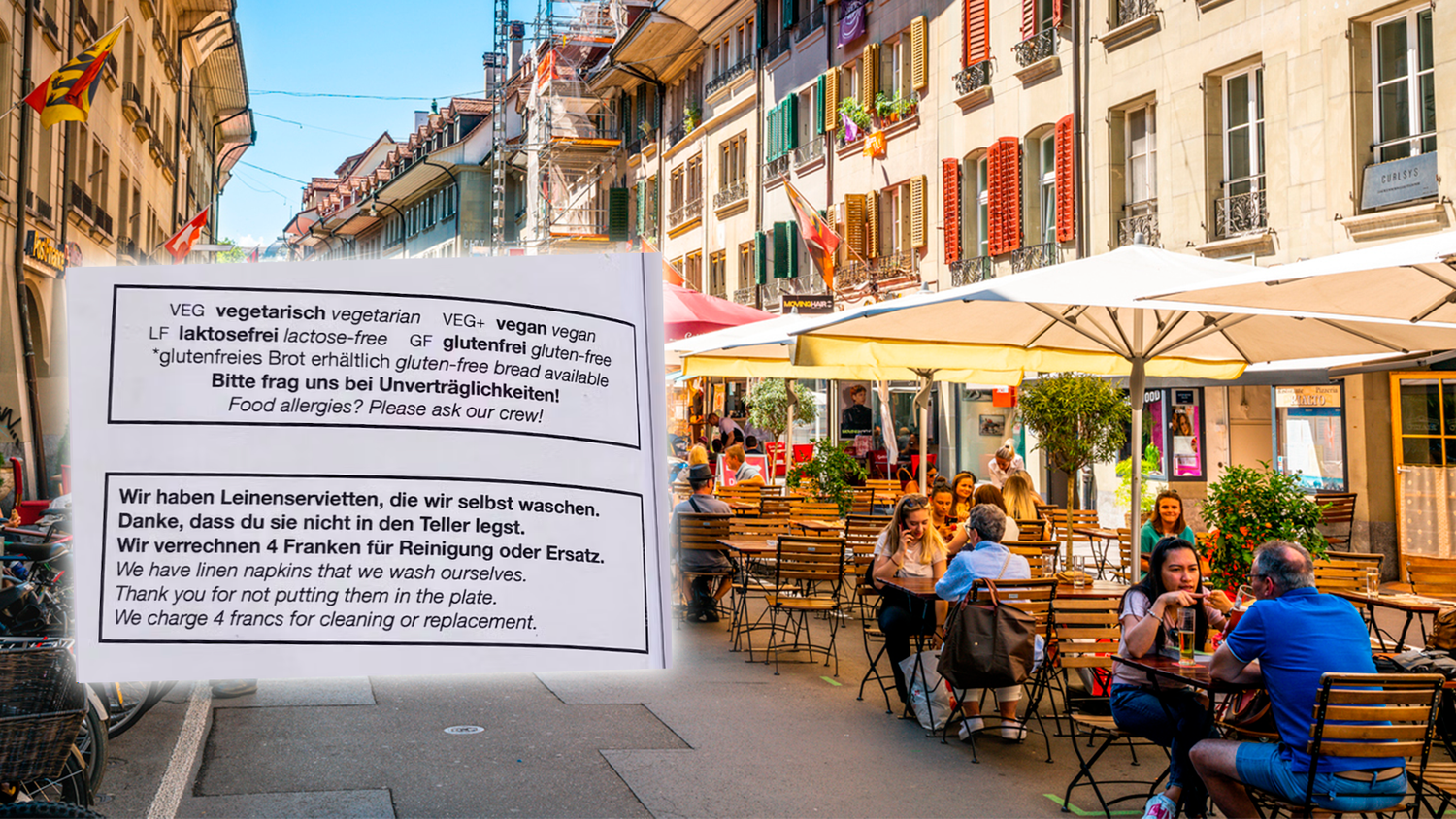 Das Lokal in der Schweiz sorgt mit einer ungewöhnlichen Maßnahme für Aufsehen. 