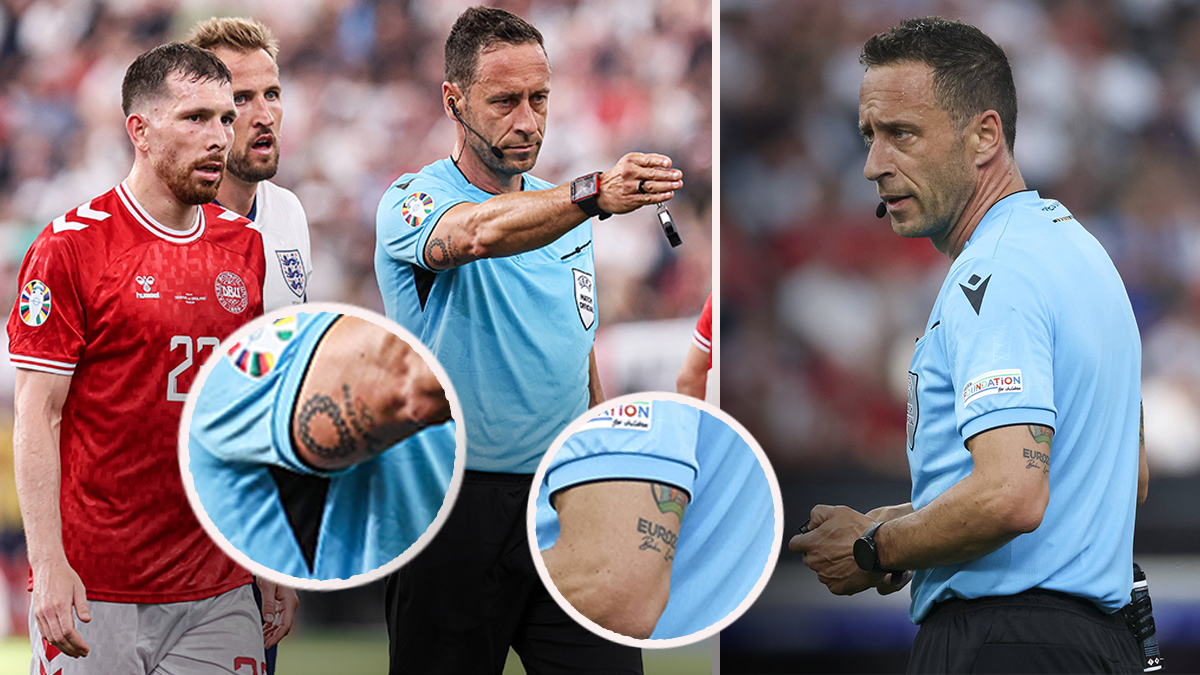 Schiedsrichter Artur Soares Dias hat zwei Erinnerungs-Tattoos. 