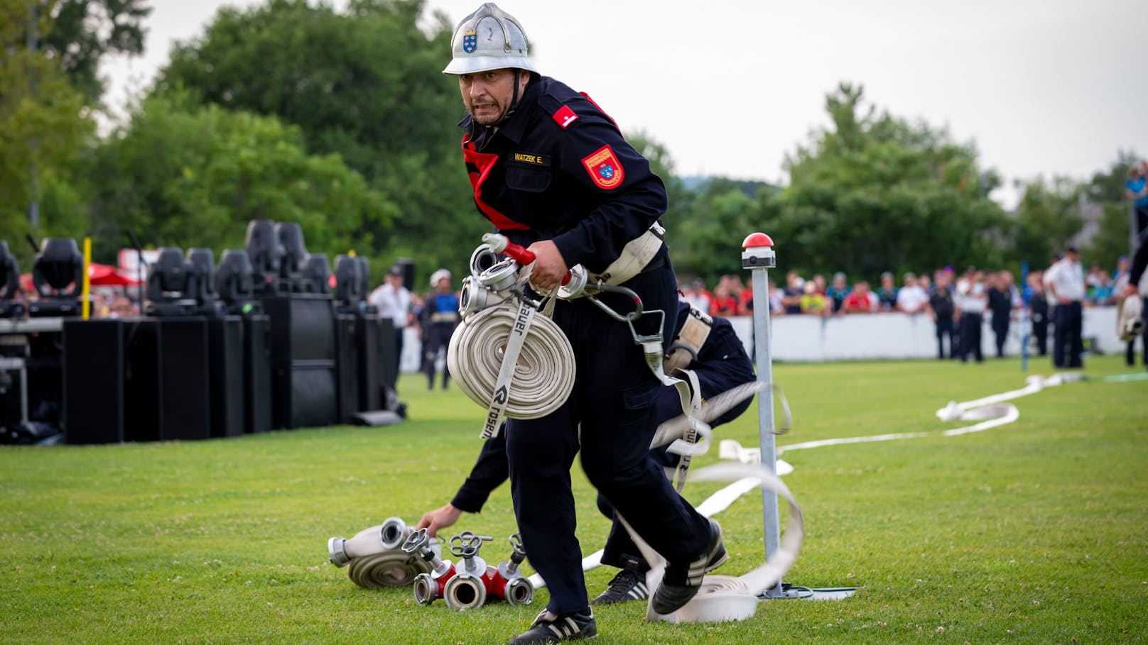 Tausende Feuerwehrmitglieder traten beim Bewerb in Leobersdorf fan