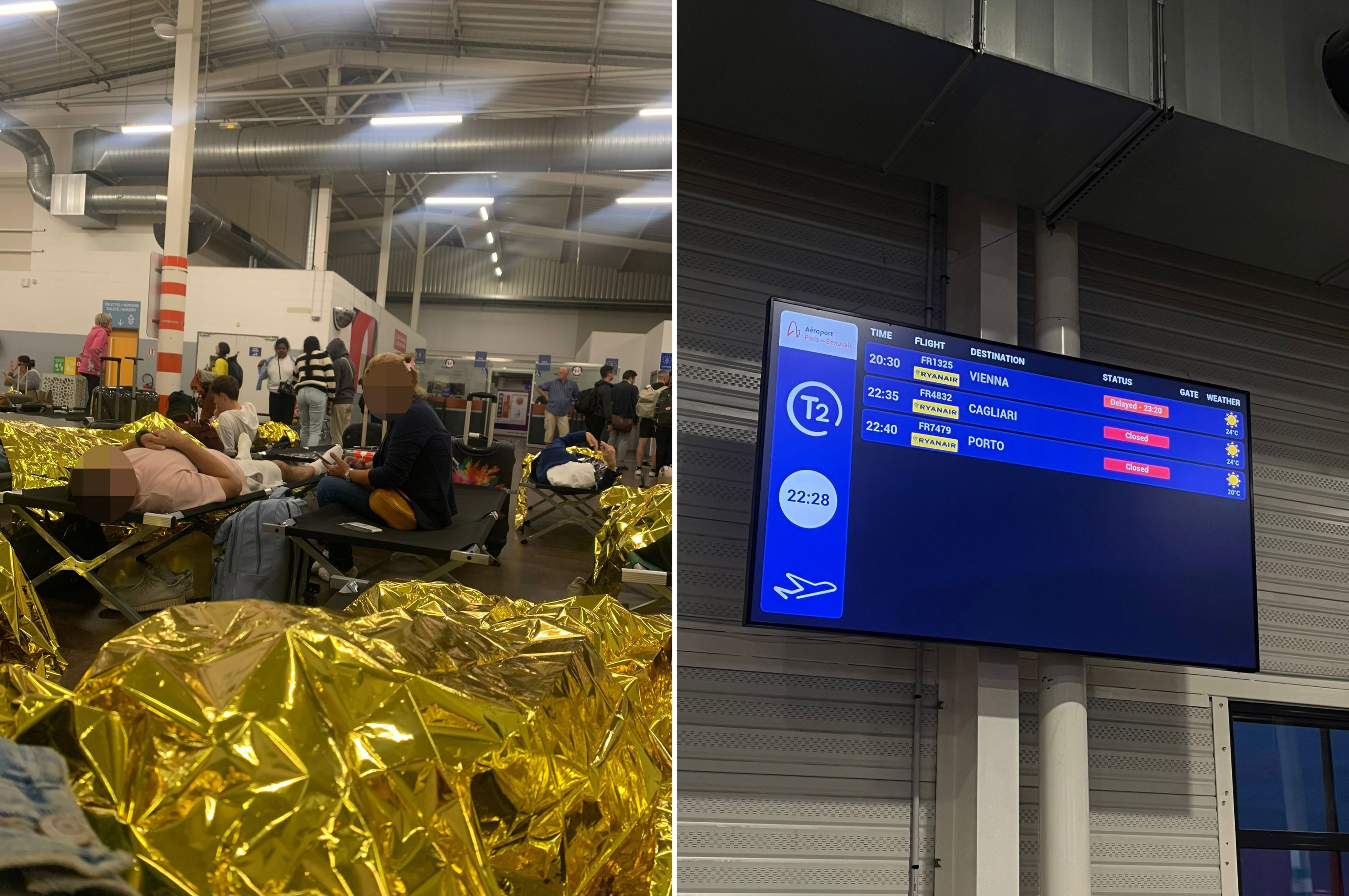 Zuerst wurde der Flug verschoben, dann ganz gecancelt. Die Passagiere mussten die Nacht am Flughafen verbringen.