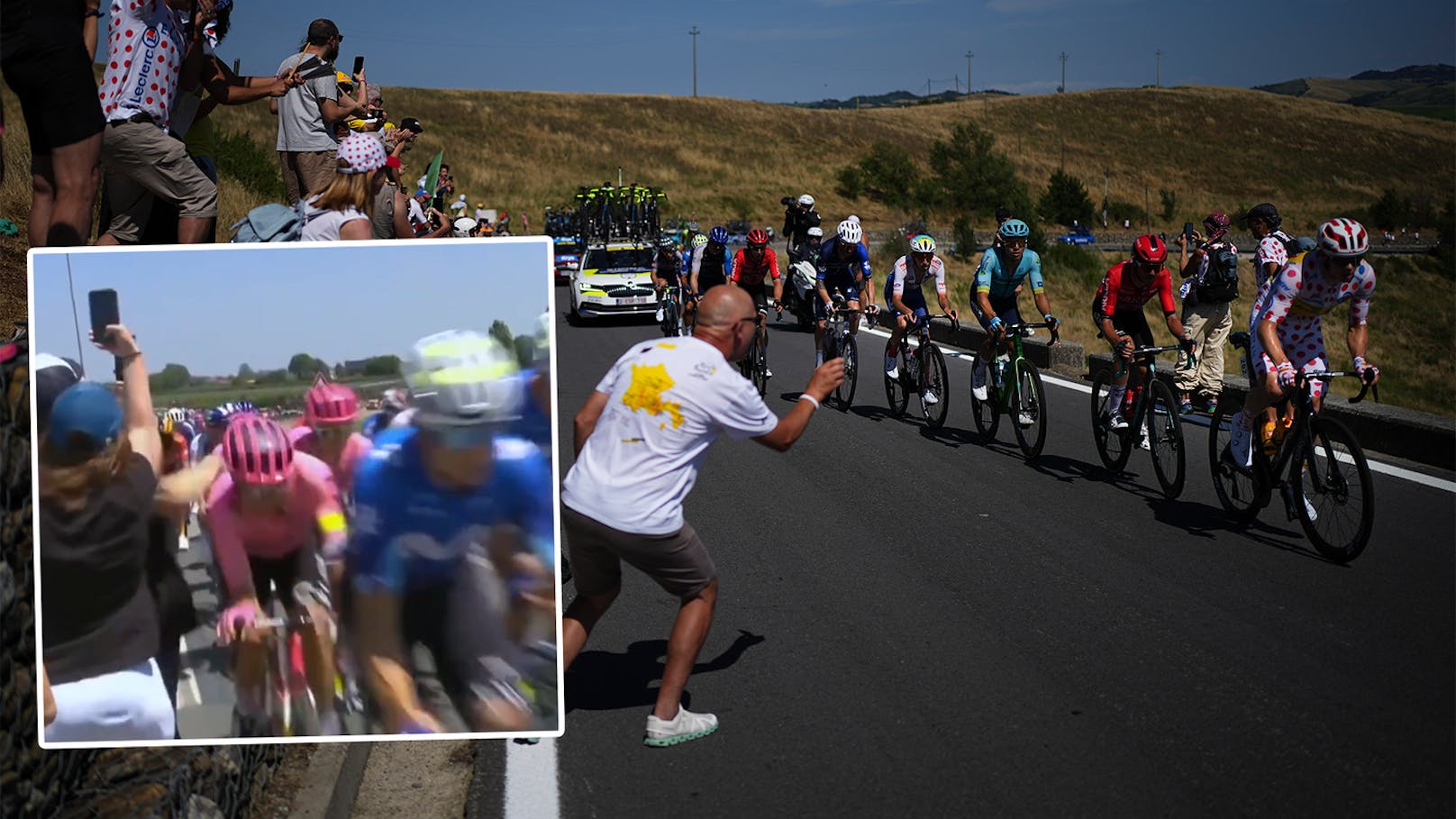Fan gibt Rad-Star Watsche bei Tour de France