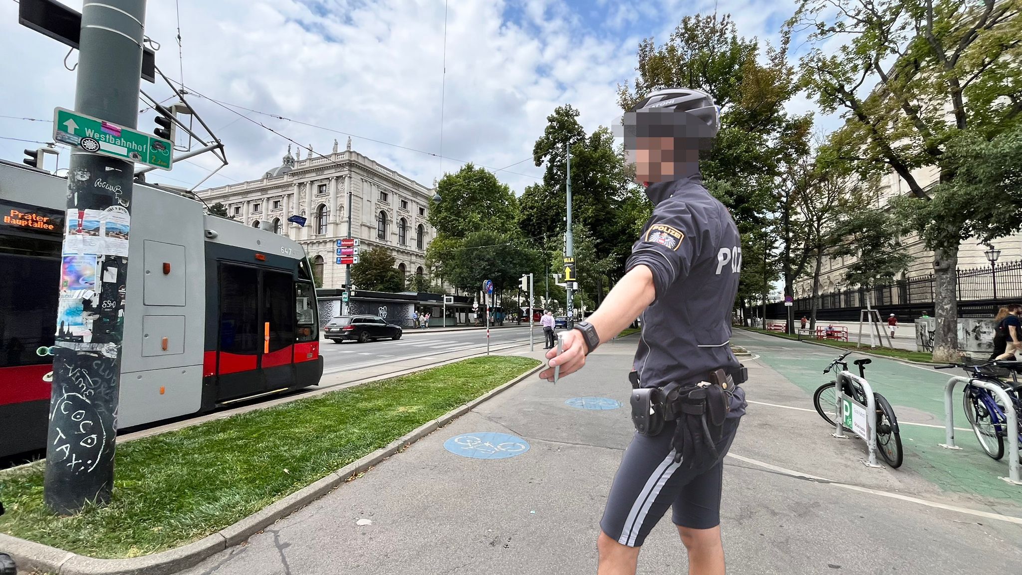 Hier am Wiener Ringradweg kam es zum Vorfall mit dem Polizeibeamten.