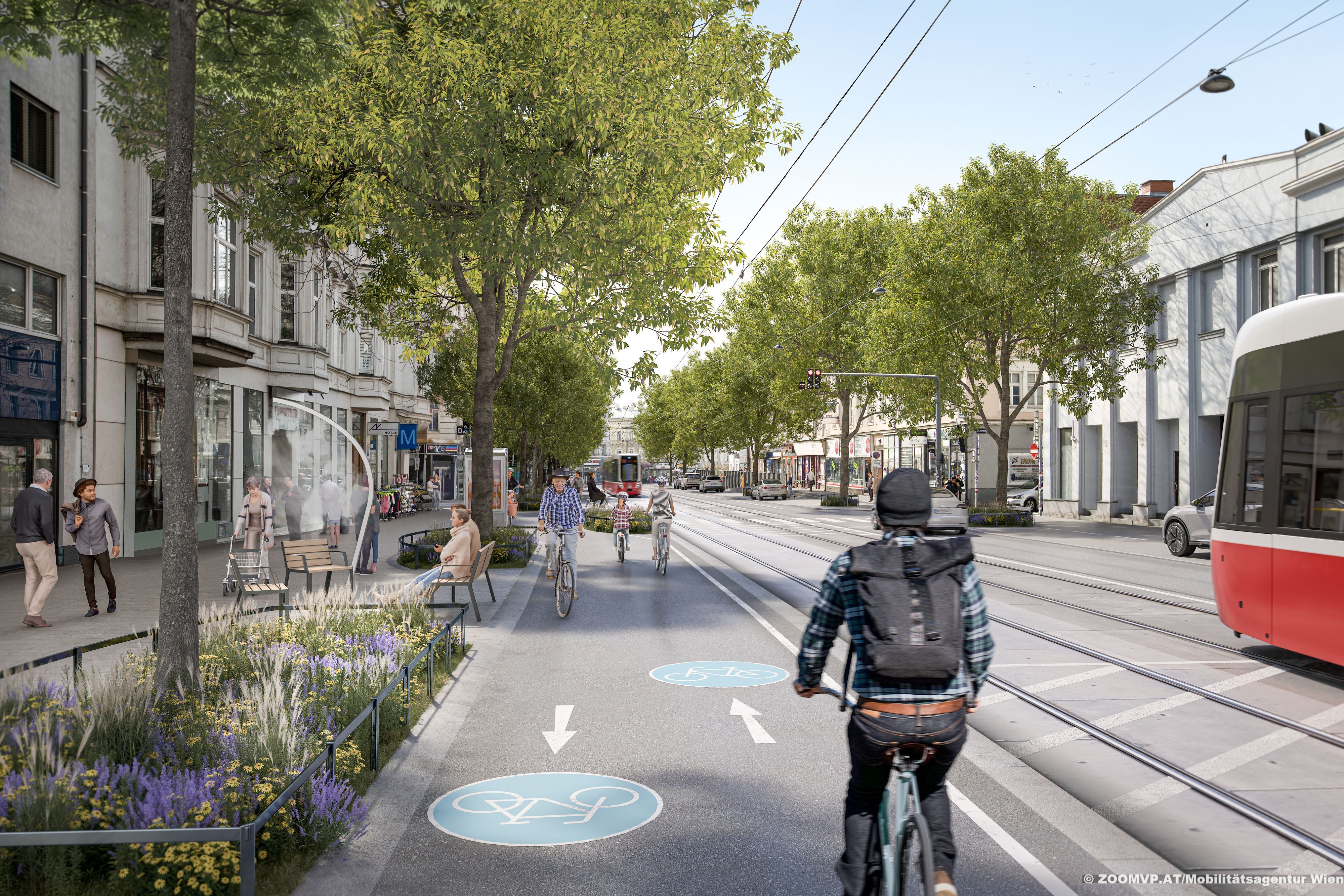 Am Freitag starten die Arbeiten für den neuen Radweg auf der Äußeren Mariahilfer Straße.