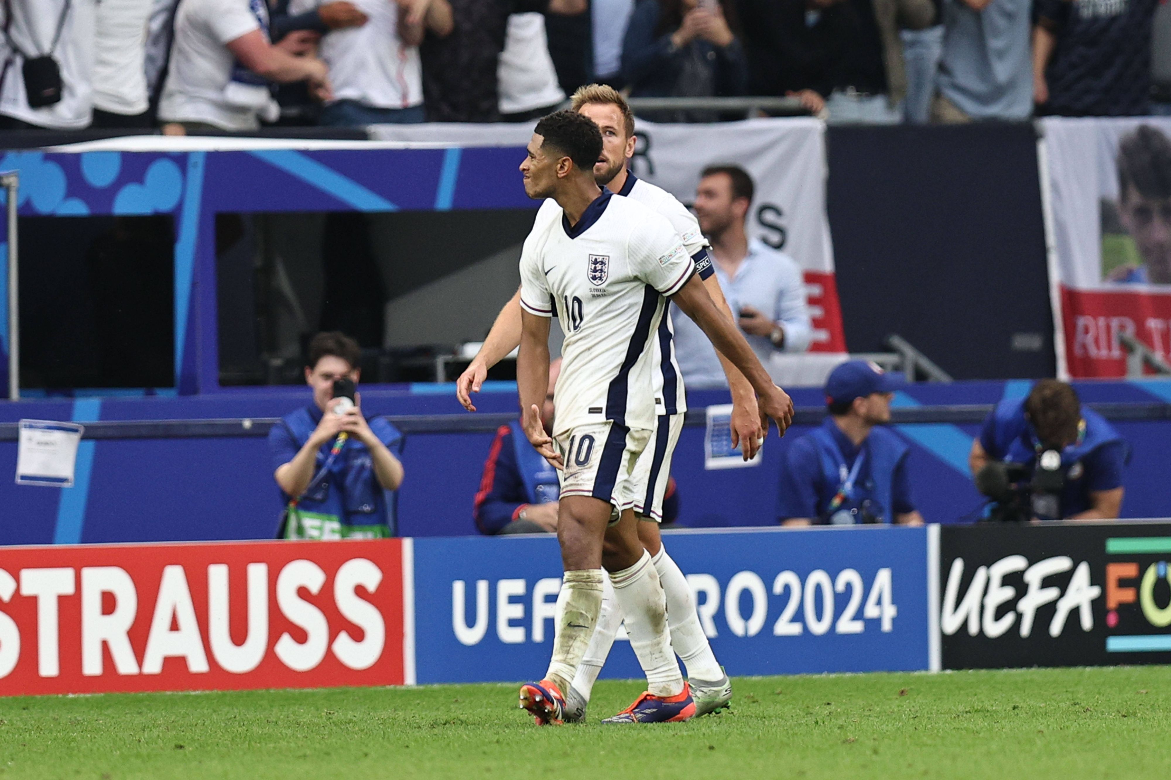 Jude Bellingham ließ nach seinem Ausgleich gegen die Slowakei Dampf ab.