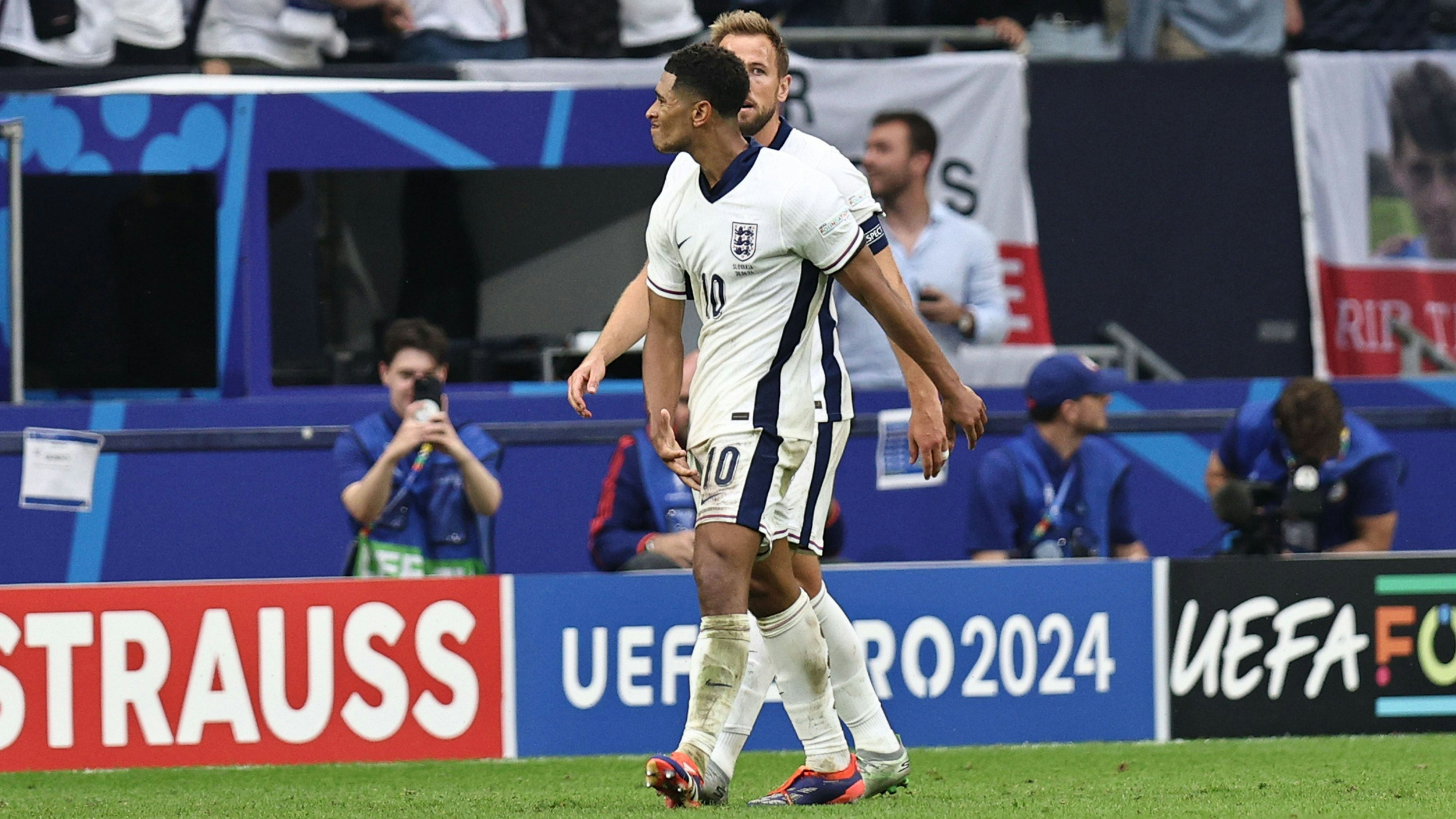 Jude Bellingham ließ nach seinem Ausgleich gegen die Slowakei Dampf ab.