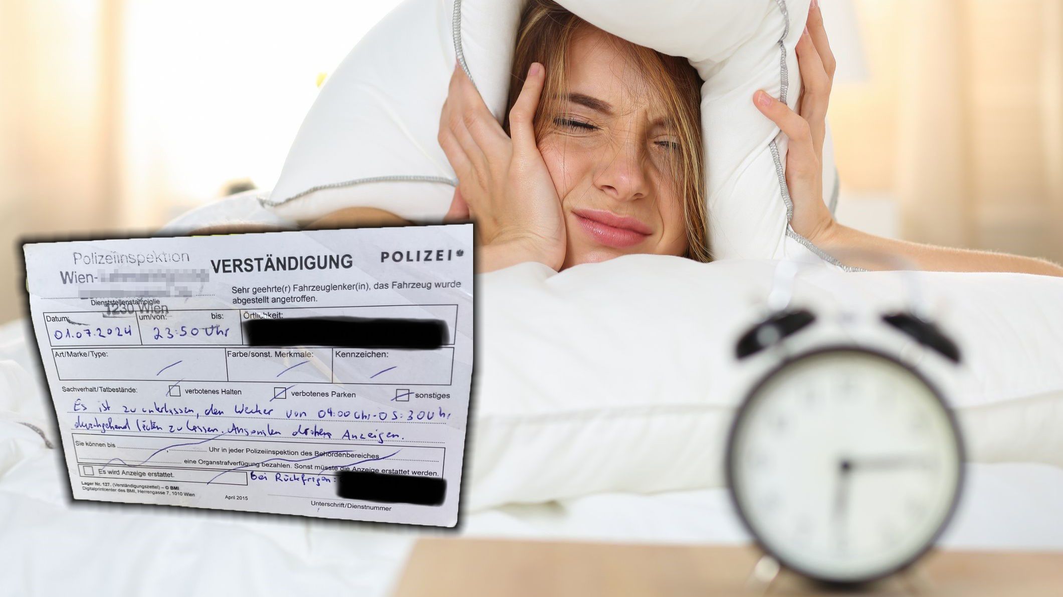 Ein zu lauter Wecker trieb Liesinger mitten in der Nacht in den Wahnsinn.