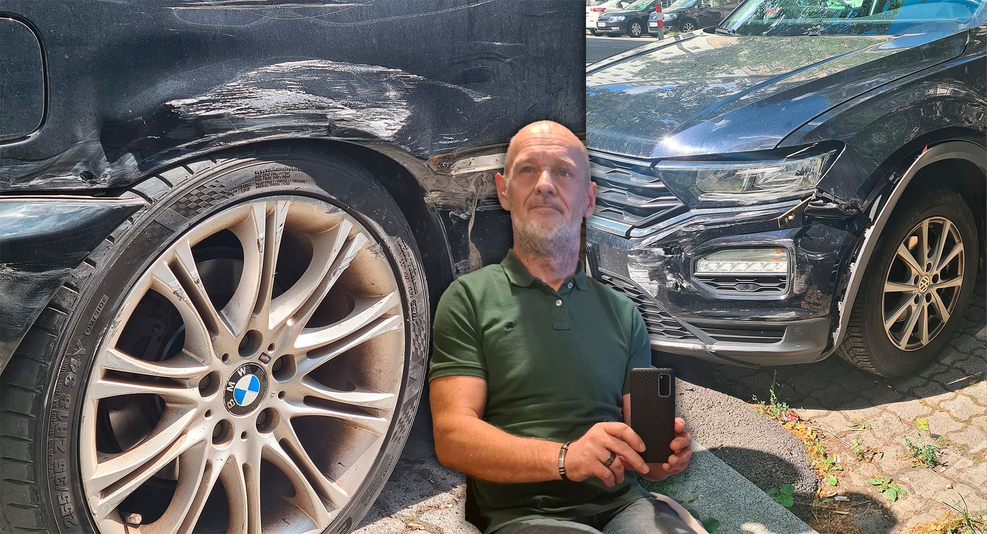 Wolfgangs BMW wurde von einem Teenie geschrottet. 