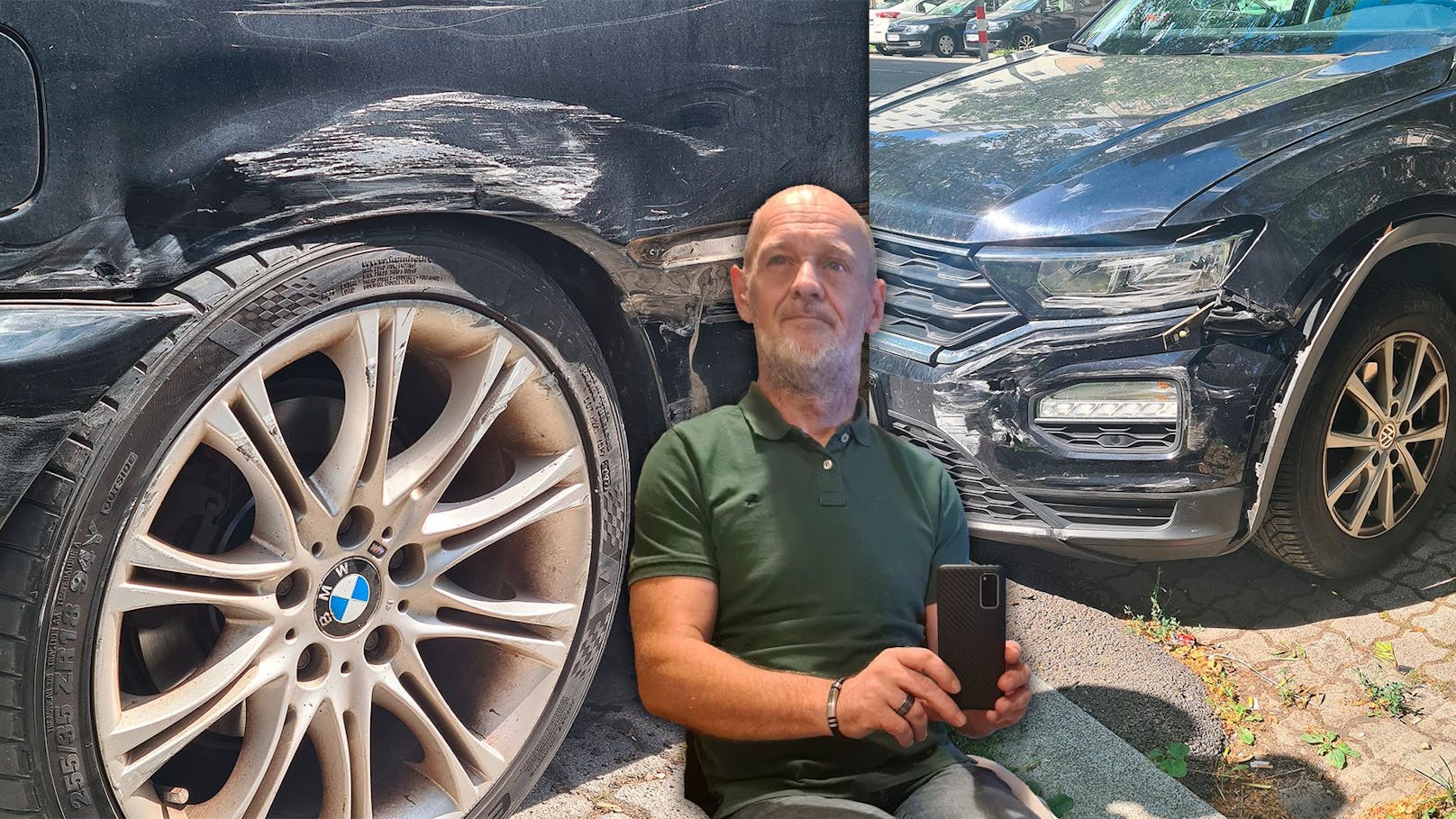 Wolfgangs BMW wurde von einem Teenie geschrottet. 