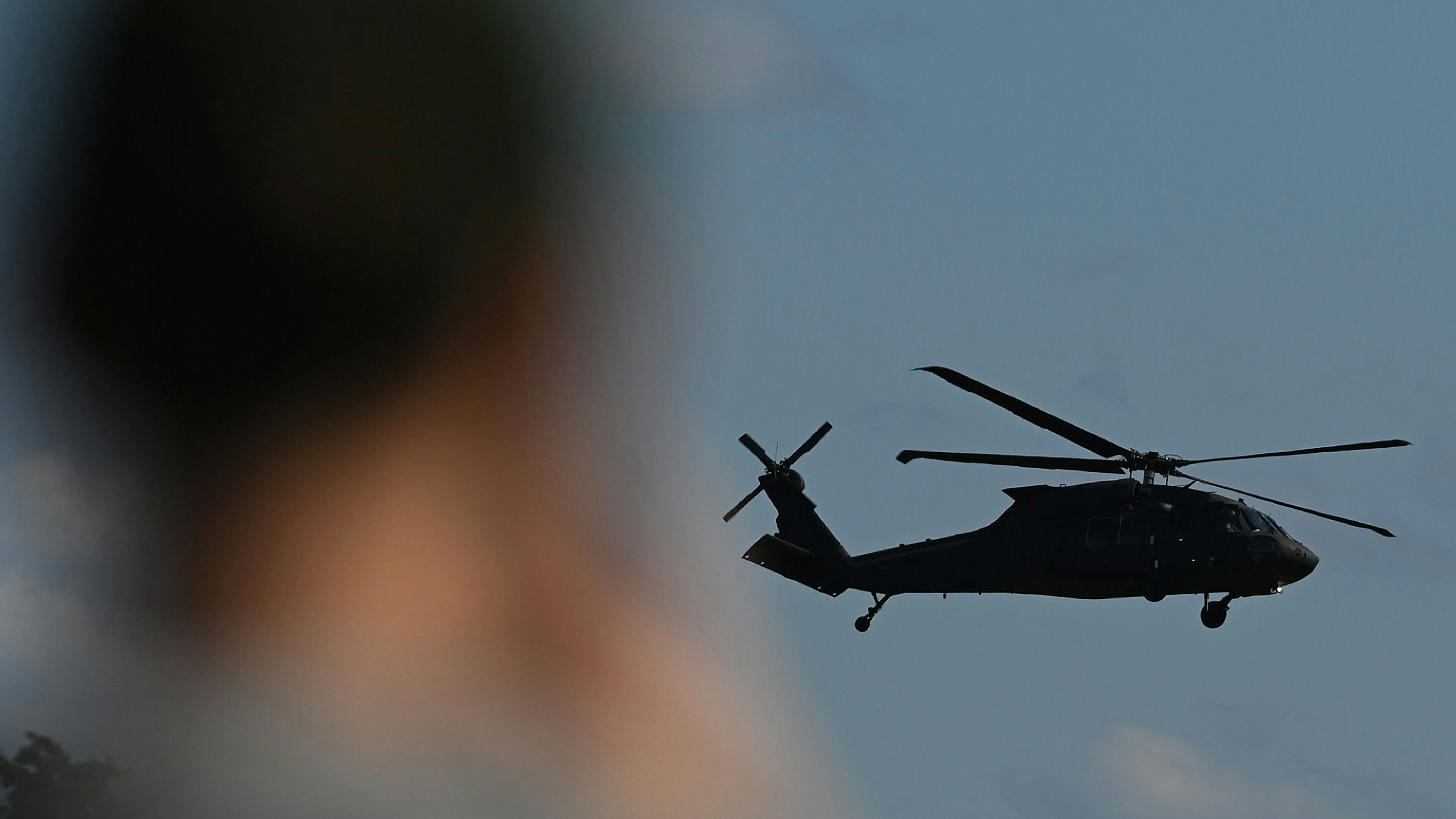Download von www.picturedesk.com am 02.07.2024 (15:59).  First day of NATO Days in Ostrava and Czech Air Force Days, biggest security show in Europe in Mosnov airport, Czech Republic, September 16, 2023. Pictured helicopter UH-60M Black Hawk (Slovak Air Force, SVK). (CTK Photo/Jaroslav Ozana) - 20230916_PD4733 - Rechteinfo: Rights Managed (RM)