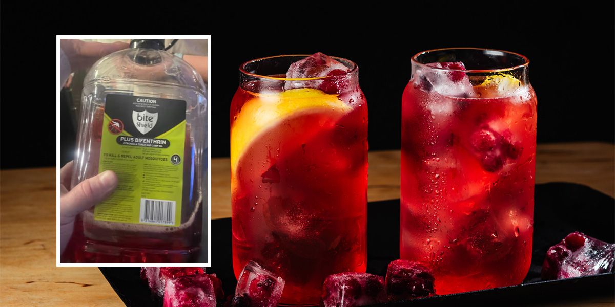 Die beiden Töchter und die Mutter tranken von dem vermeintlichen Saft, dabei handelte es sich um ein Insektizid (kl. Bild).