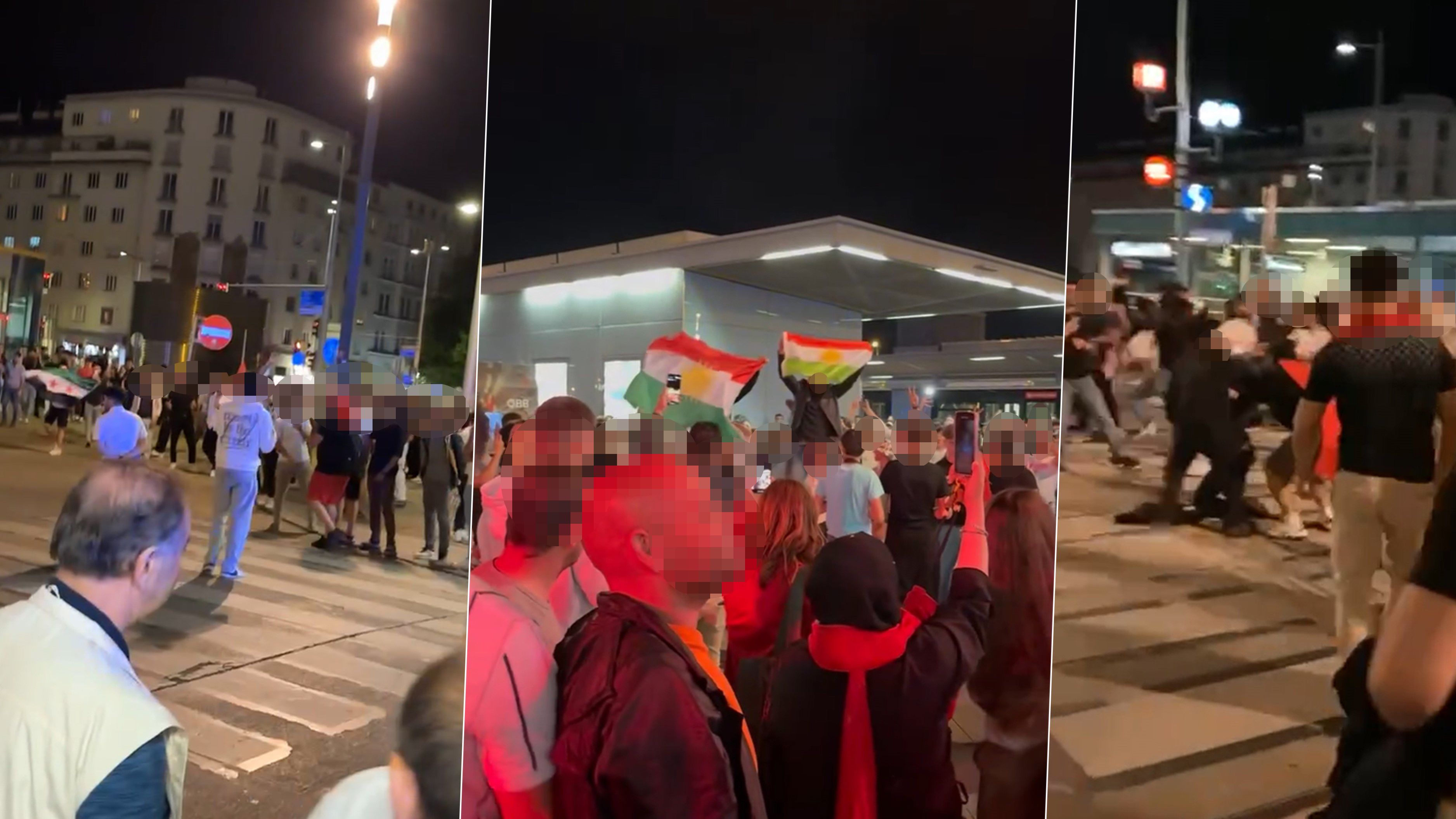 Nach dem Spiel zwischen Österreich und der Türkei kam es hier zu unschönen Szenen.