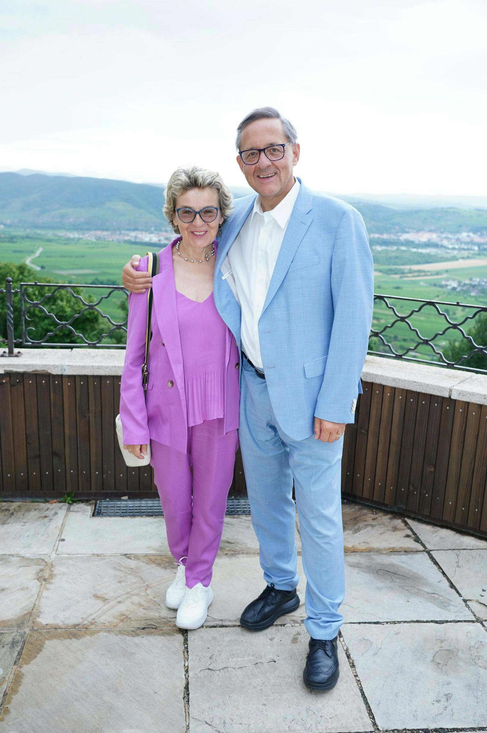 Günther Ofner (CEO Flughafen Wien) mit Ehefrau Renate Schandl-Bauer