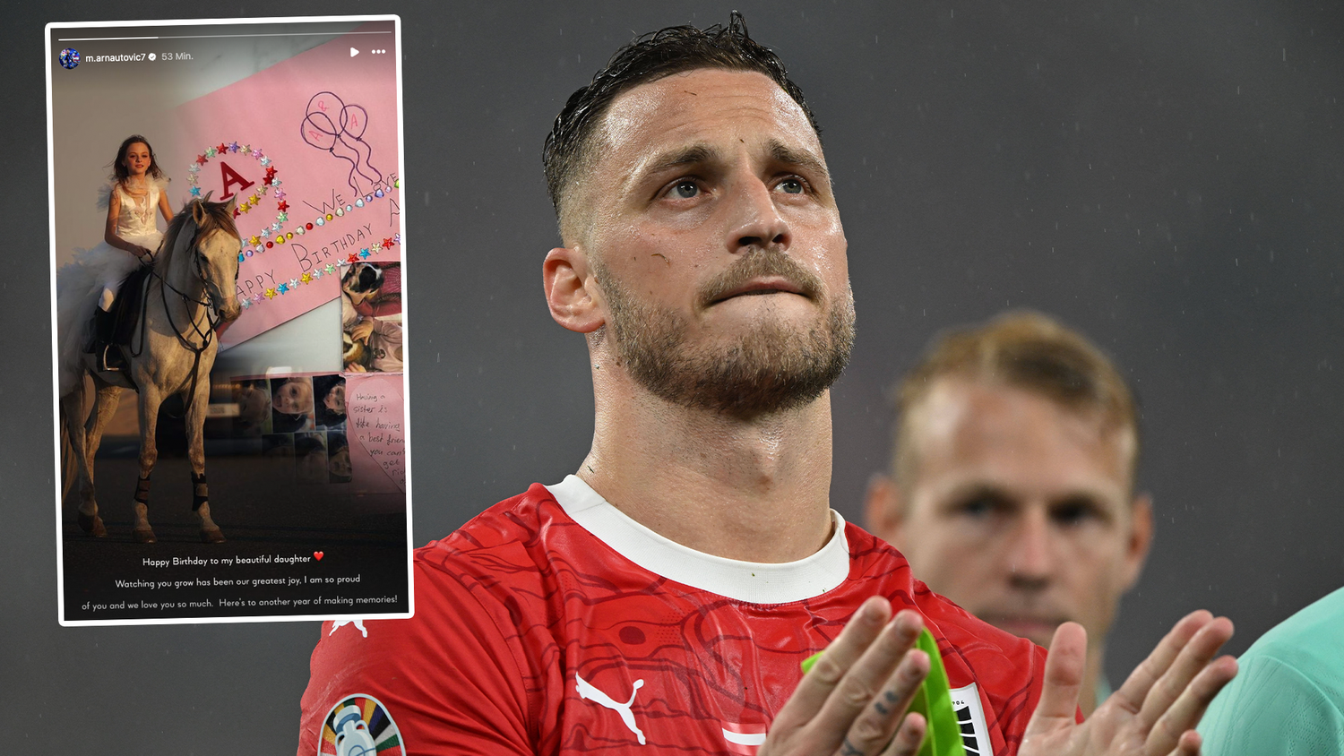 Marko Arnautovic gratulierte seiner Tochter auf Instagram zum Geburtstag.