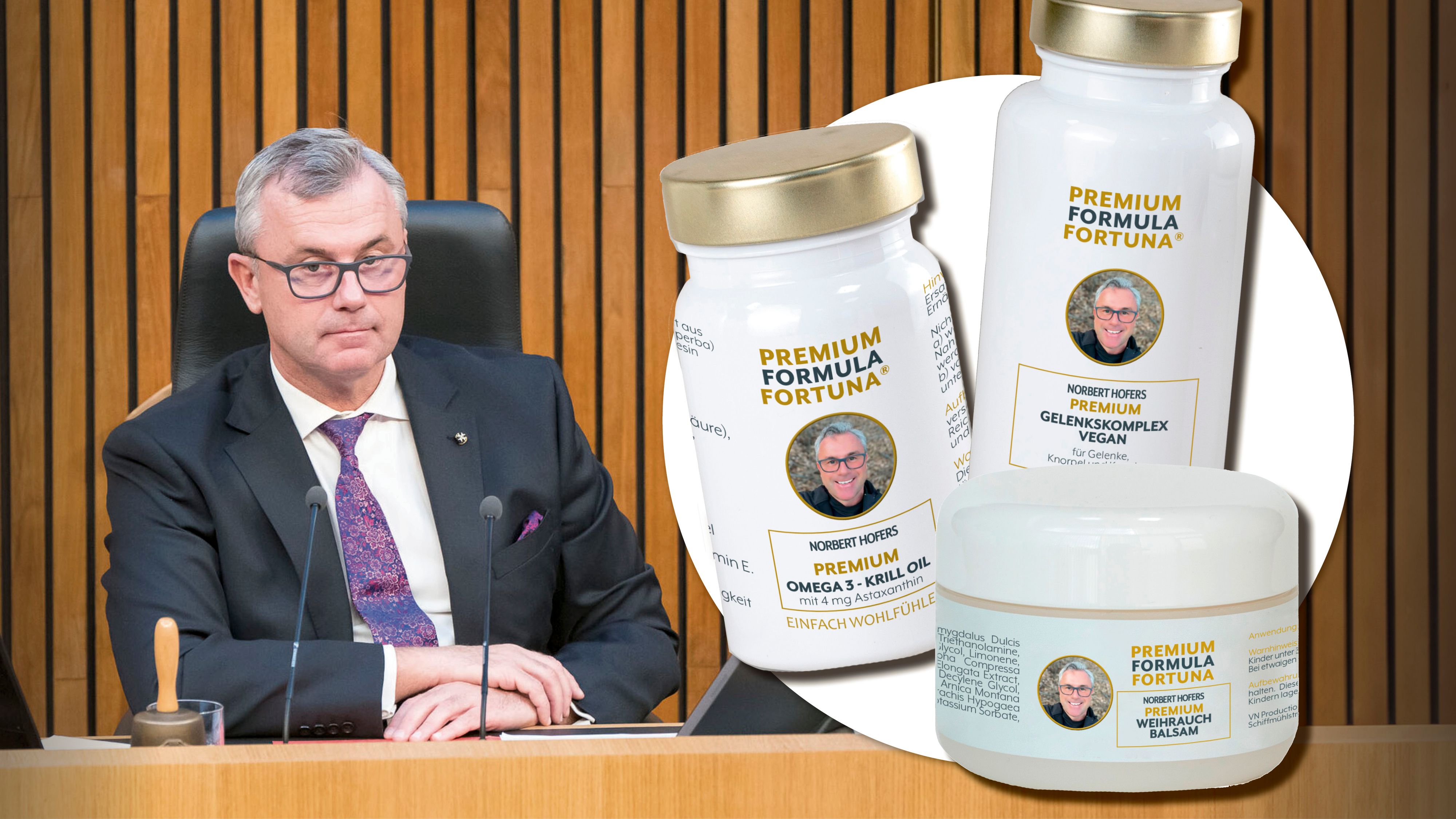 FPÖ-Nationalratspräsident Norbert Hofer erweitert seine Palette an Wohlfühl-Mitteln.