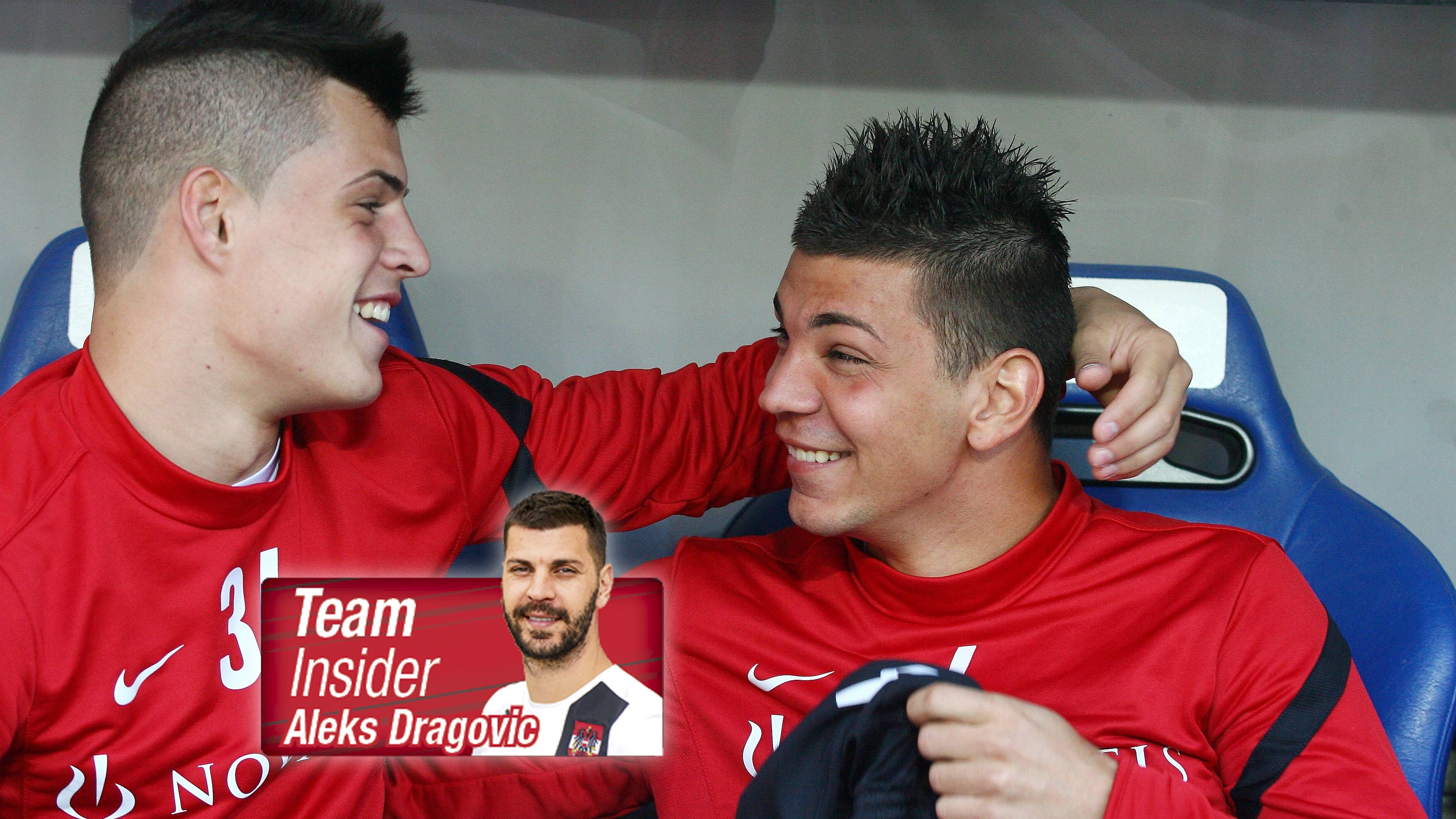 Granit Xhaka und Aleks Dragovic … 2012 noch Kollegen beim FC Basel.