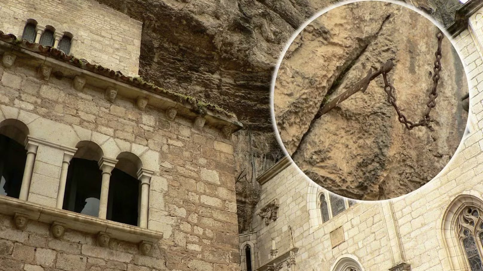 Im französischen Rocamadour wurde das berühmte Schwert Durandal gestohlen.