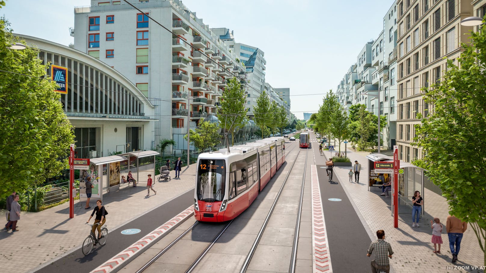 Die Linie 12 verbindet künftig vier Bezirke.