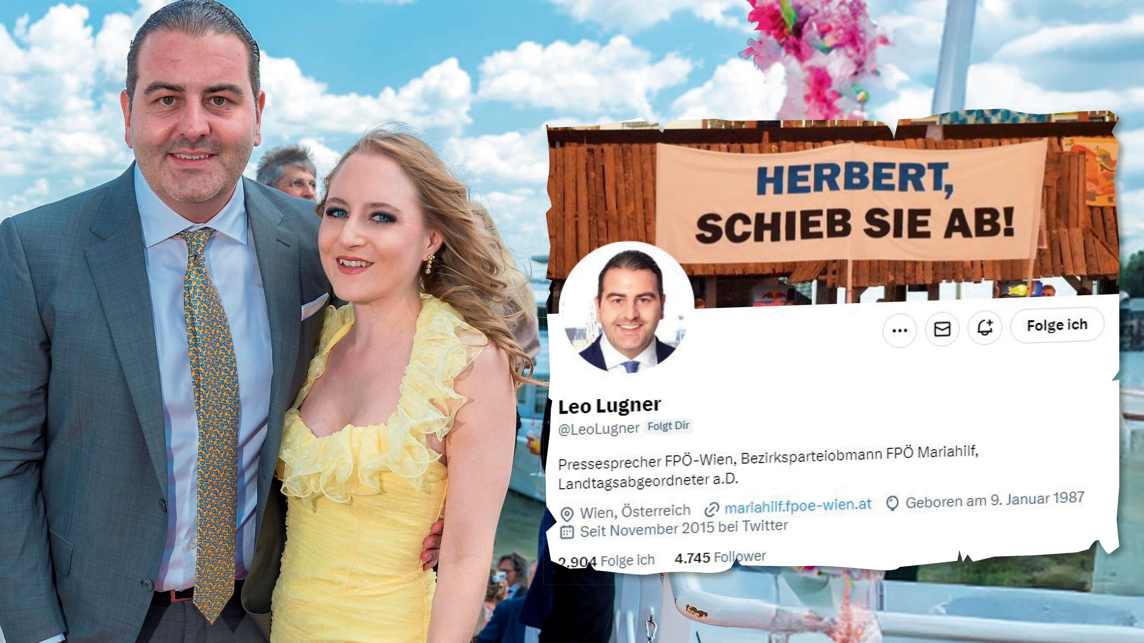 Jacqueline Lugner und ihr Ehemann Leo, der ihren Nachnamen angenommen hat.