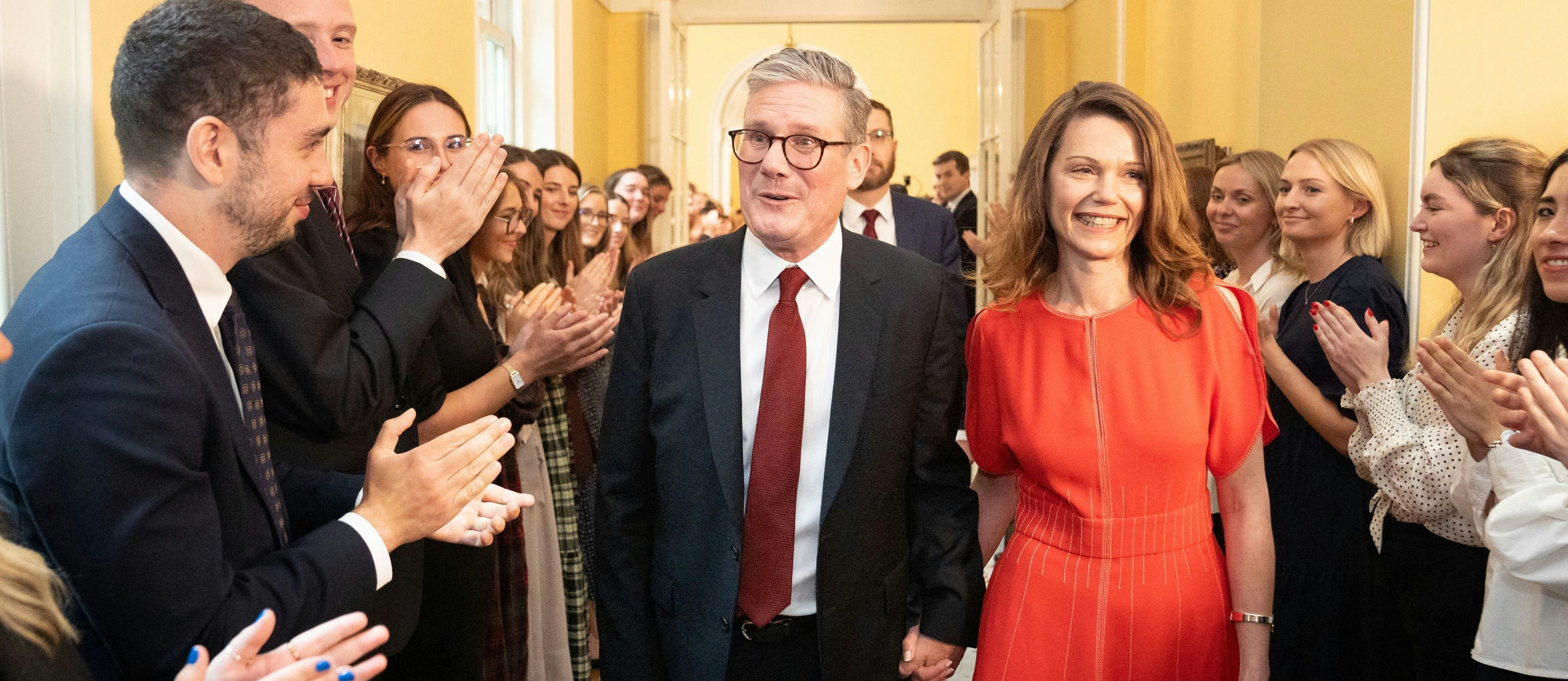 Der neue Premierminister und seine Ehefrau in den Räumlichkeiten von Downing Street No 10