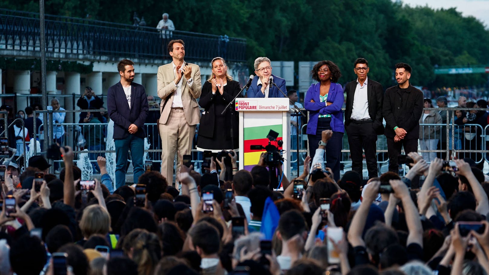 Linkspopulist Jean-Luc Melenchon und sein NFP-Bündnis wurden mit 182 von 577 Sitzen Sieger der Frankreich-Wahl.