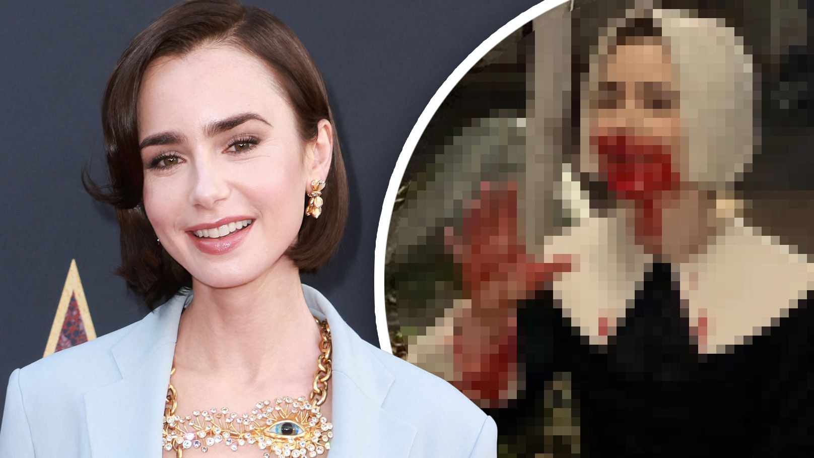 Lily Collins zeigt sich von einer ungewohnten Seite.