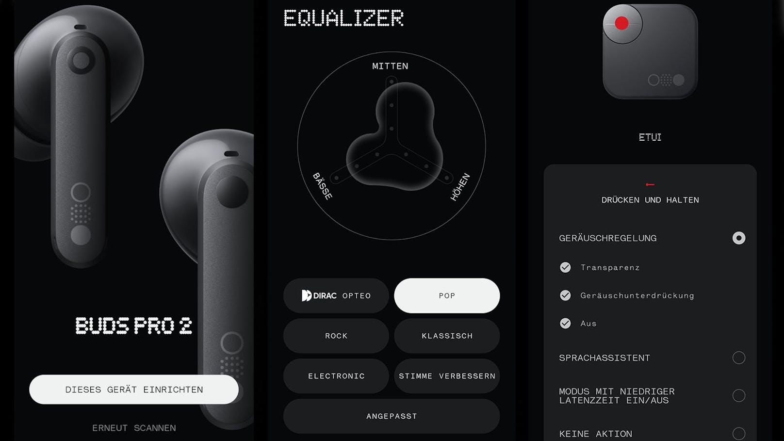 Einmal mehr lobenswert: In der "Nothing X"-App lassen sich die CMF Buds Pro 2 umfassend anpassen.