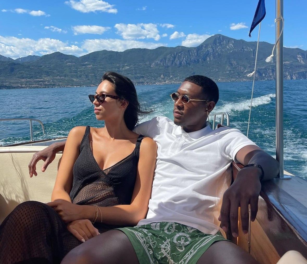 David Alaba mit seiner Partnerin Shalimar.